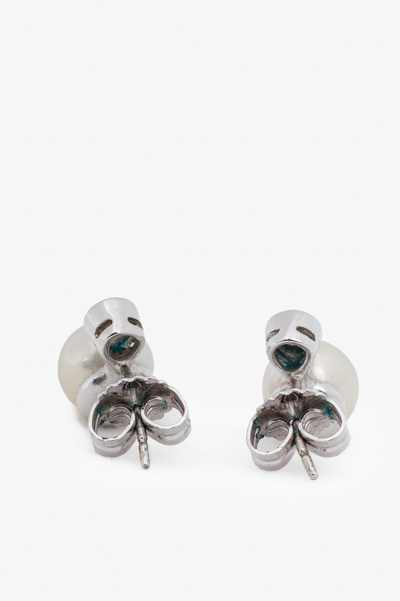Other Majorica Silver Pearl & Zirconia Stud Earrings Size ONE SIZE - 2 Thumbnail
