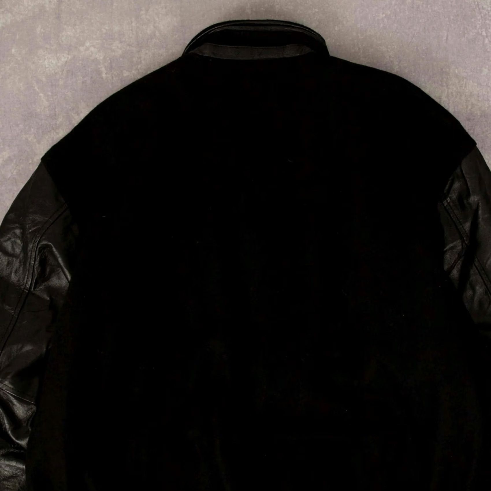 Vintage VINTAGE Georgina Blaze Wool Leather Varsity Jacket Men XL Black Size US XL / EU 56 / 4 - 4 Thumbnail