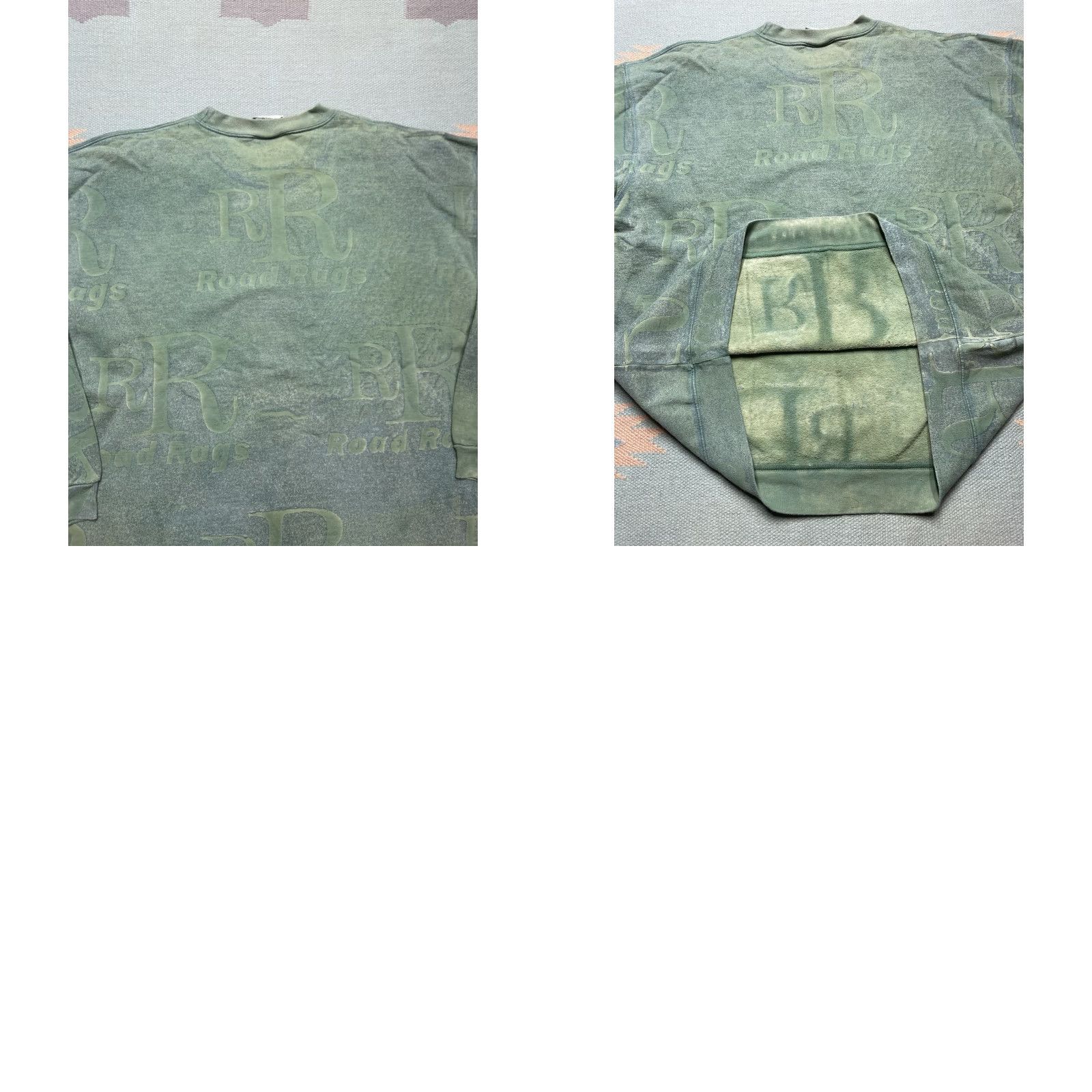 Gloverall VINTAGE 90s Road Rags Sweatshirt Crewneck Cotton USA Made Large Green Size US L / EU 52-54 / 3 - 8 Thumbnail