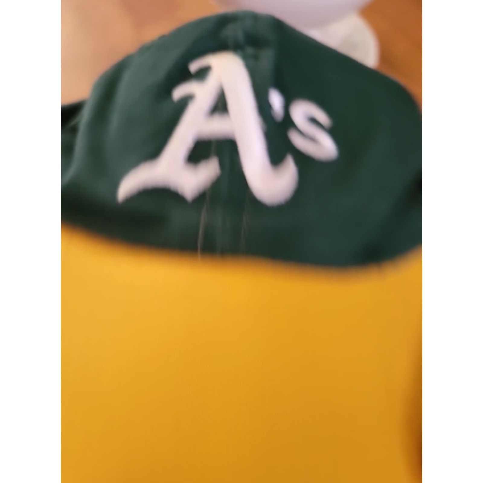 Vintage VINTAGE Athletics Hat MMB Headwear Made In USA Oakland A's Baseball Green Adjustable Cotton Cap 1983 1980s Womens/Mens? Size ONE SIZE - 7 Thumbnail