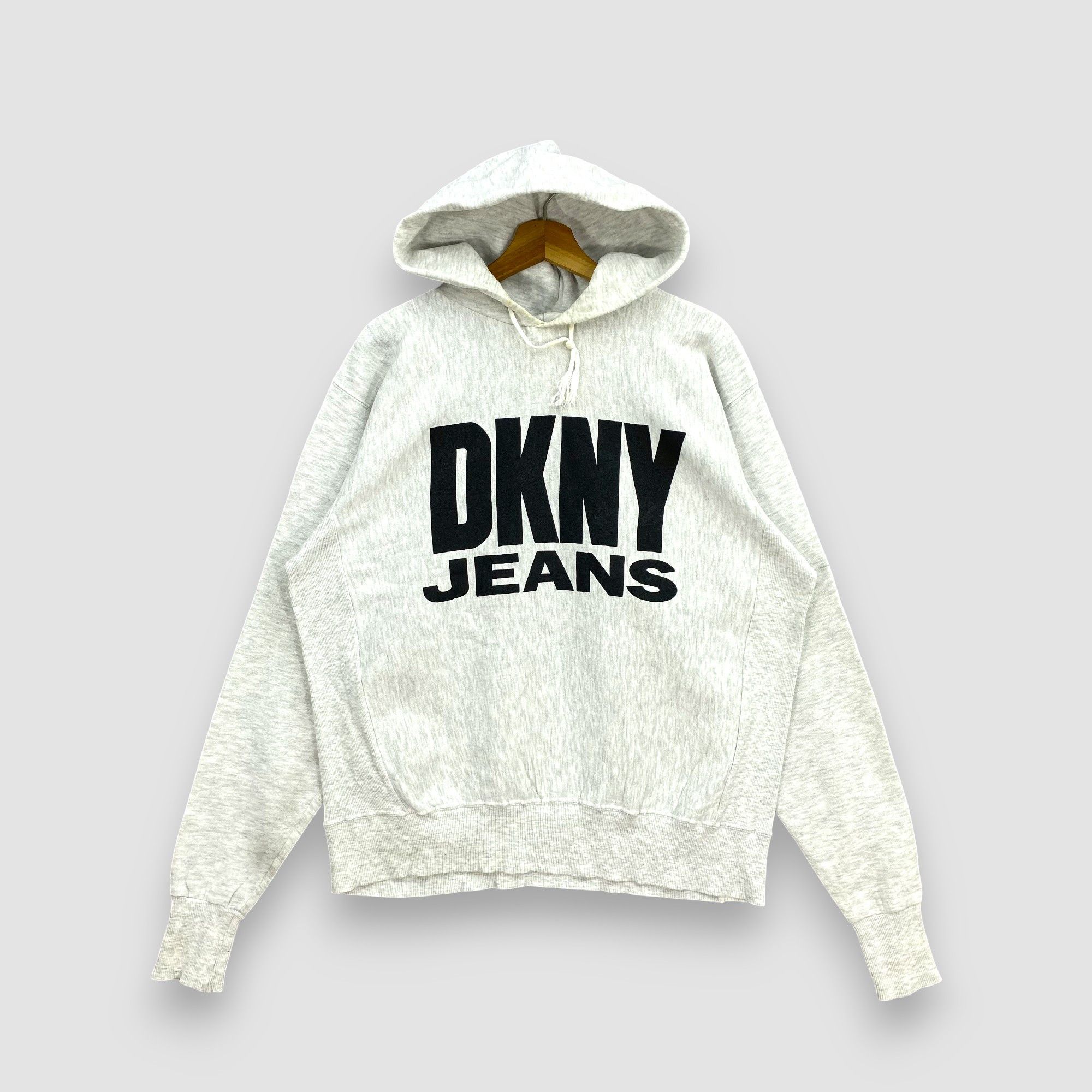 DKNY Vintage Y2K DKNY Jeans USA Hoodie Spellout Sweatshirt Size US XL / EU 56 / 4 - 1 Thumbnail
