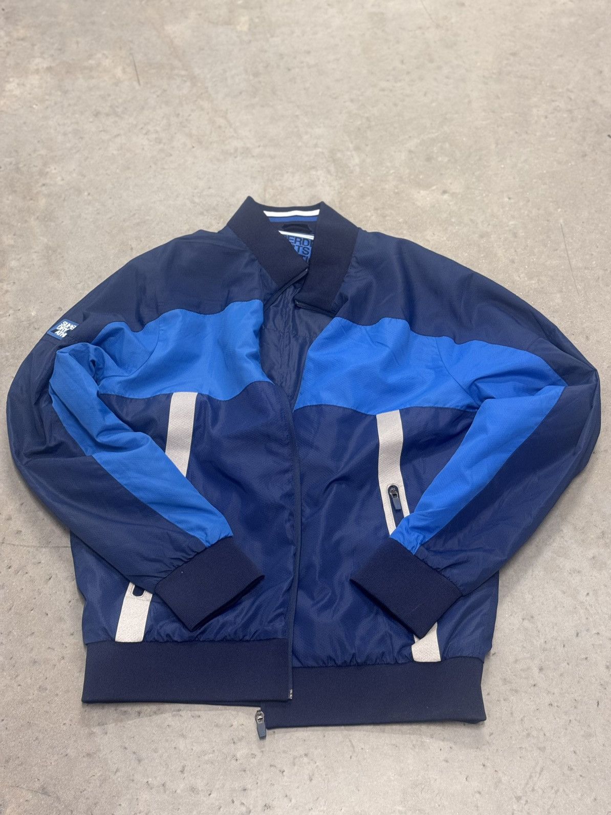 Superdry Superdry Sports Athletic Bomber Jacket-Royal Blue - Size L Size US L / EU 52-54 / 3 - 5 Thumbnail