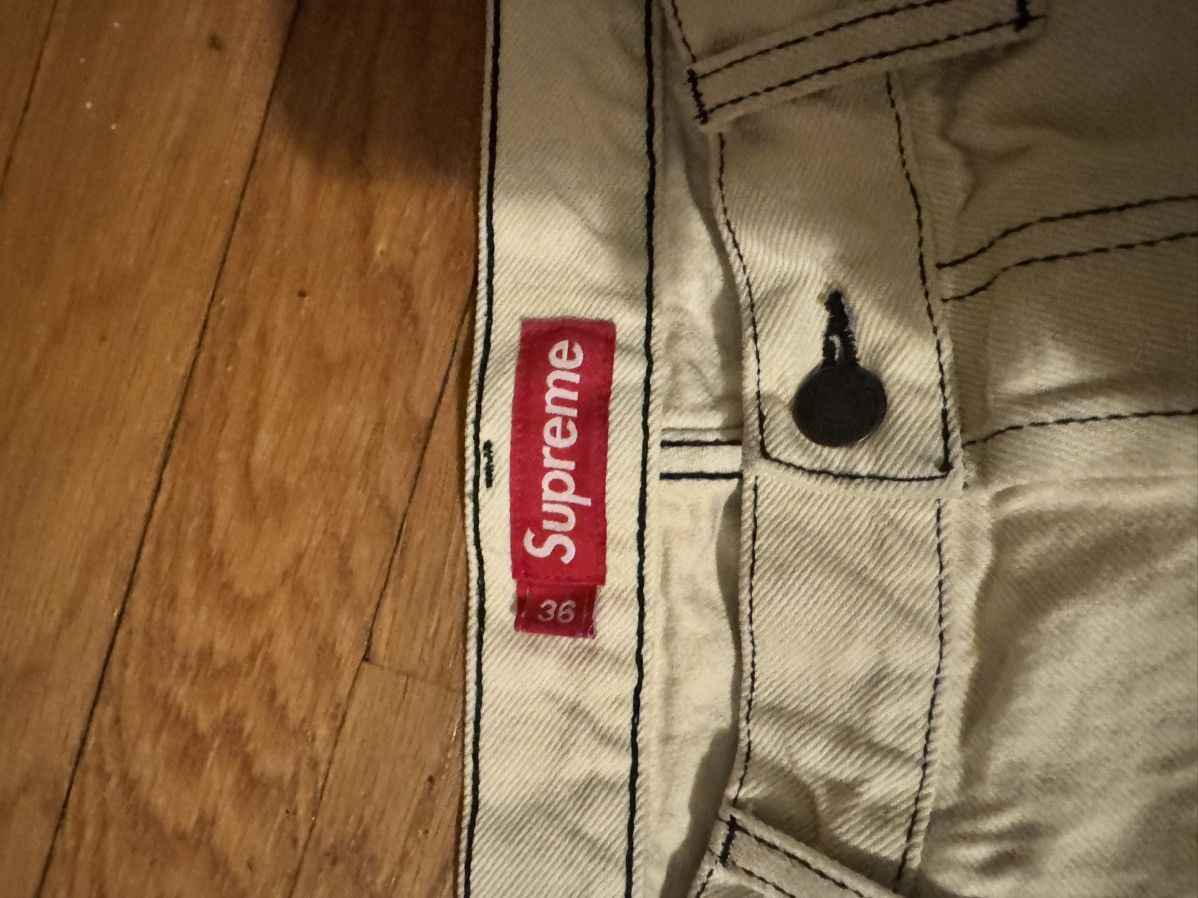Supreme Supreme Regular Jeans Off White Size US 36 / EU 52 - 6 Thumbnail
