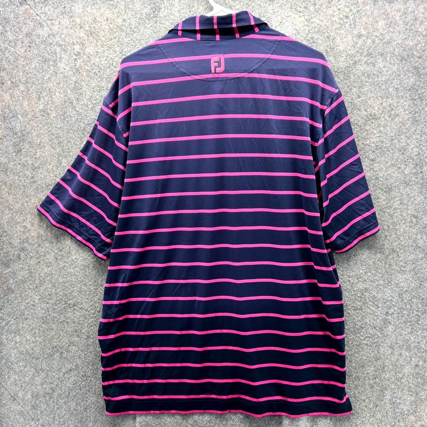 Footjoy FootJoy Polo Shirt Mens Large Purple Stripes Golf Preppy Vintage No Size US L / EU 52-54 / 3 - 2 Thumbnail