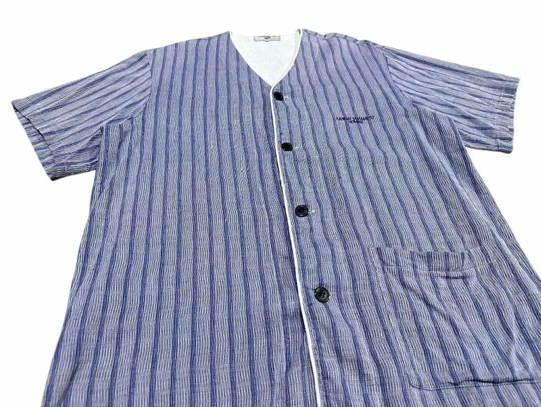 Japanese Brand 🔥Vintage Kansai Yamamoto Homme Striped Shirt Japanese Size US L / EU 52-54 / 3 - 2 Thumbnail