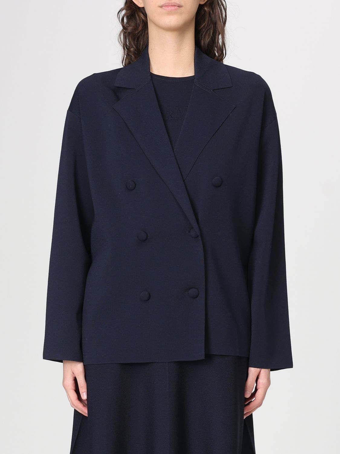 Max Mara Max Mara Jacket Woman Blue Size XS / US 0-2 / IT 36-38 - 1 Thumbnail