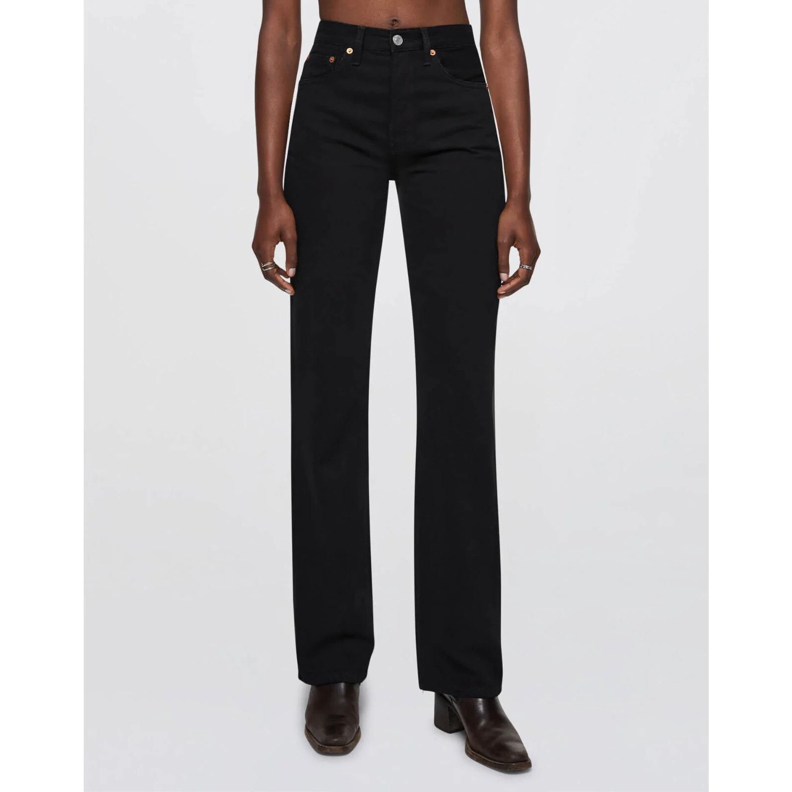 RE/DONE Re/Done Originals Black 90s High Rise Loose Jeans 27 X 27 Size 27" / US 4 / IT 40 - 1 Thumbnail