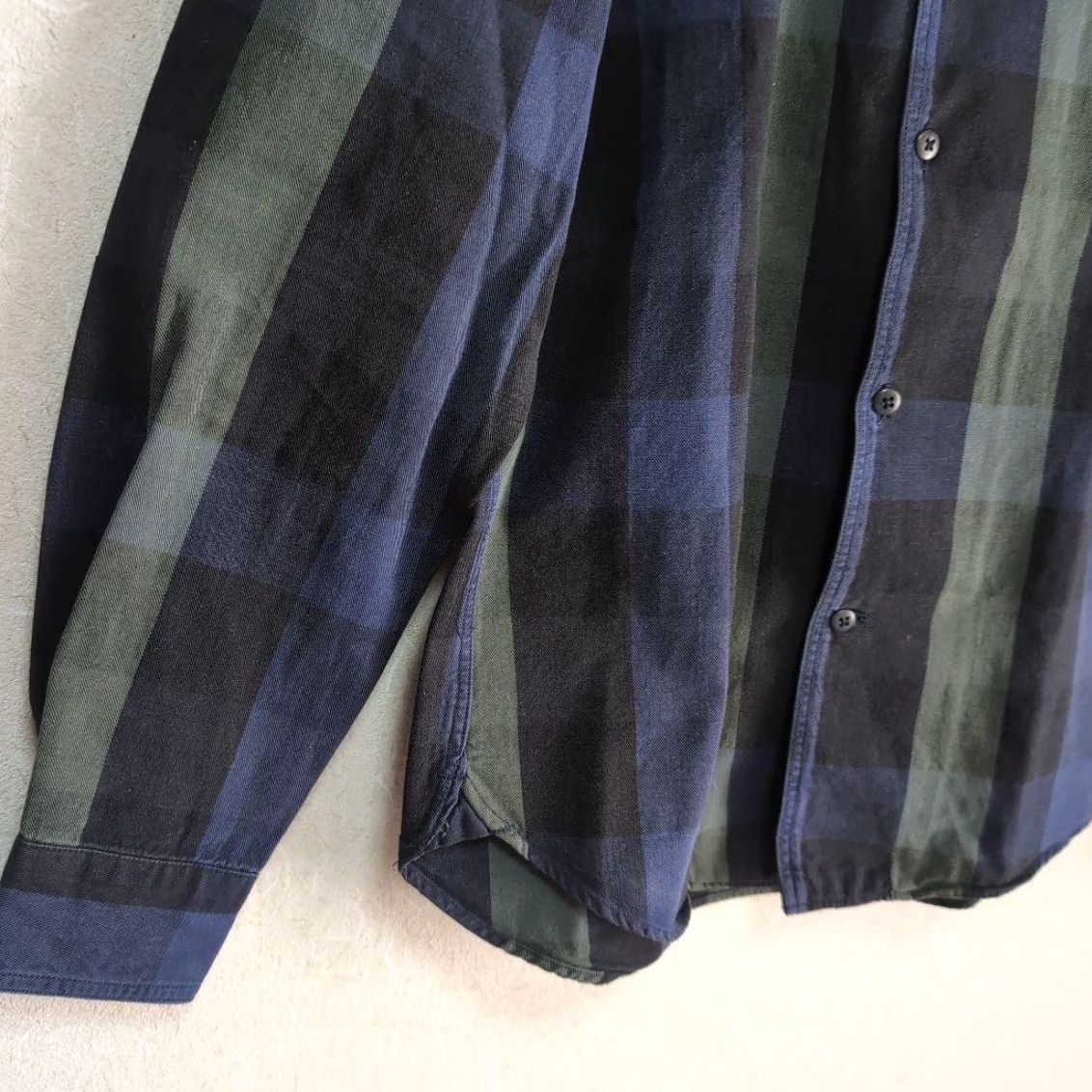 Vintage 45Rpm Big Check Pullover Shirt Size: 3 Navy Green Black Size US S / EU 44-46 / 1 - 3 Thumbnail