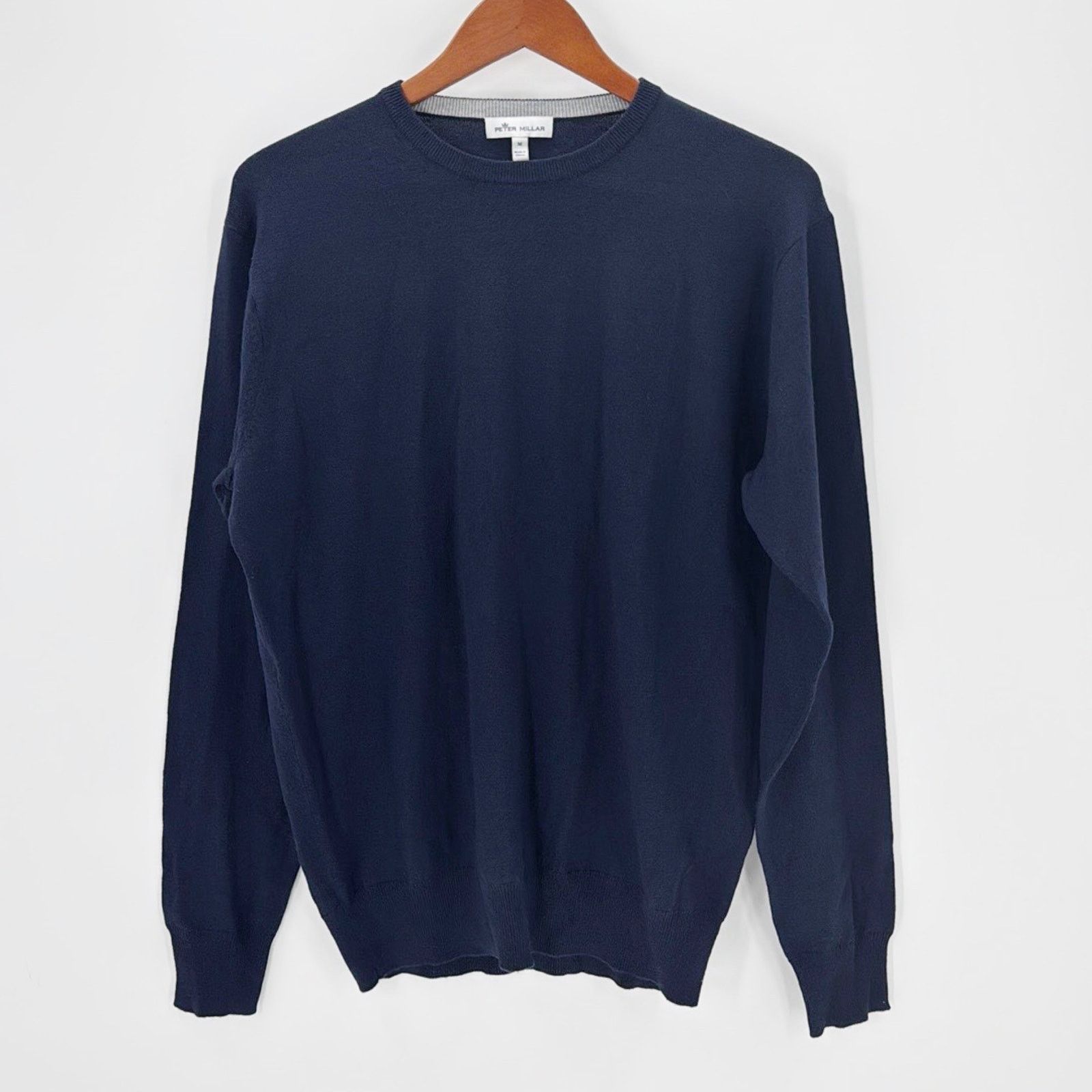 Peter Millar Peter Millar Mens Crown Wool Silk Crewneck navy blue sweater Size US M / EU 48-50 / 2 - 1 Thumbnail