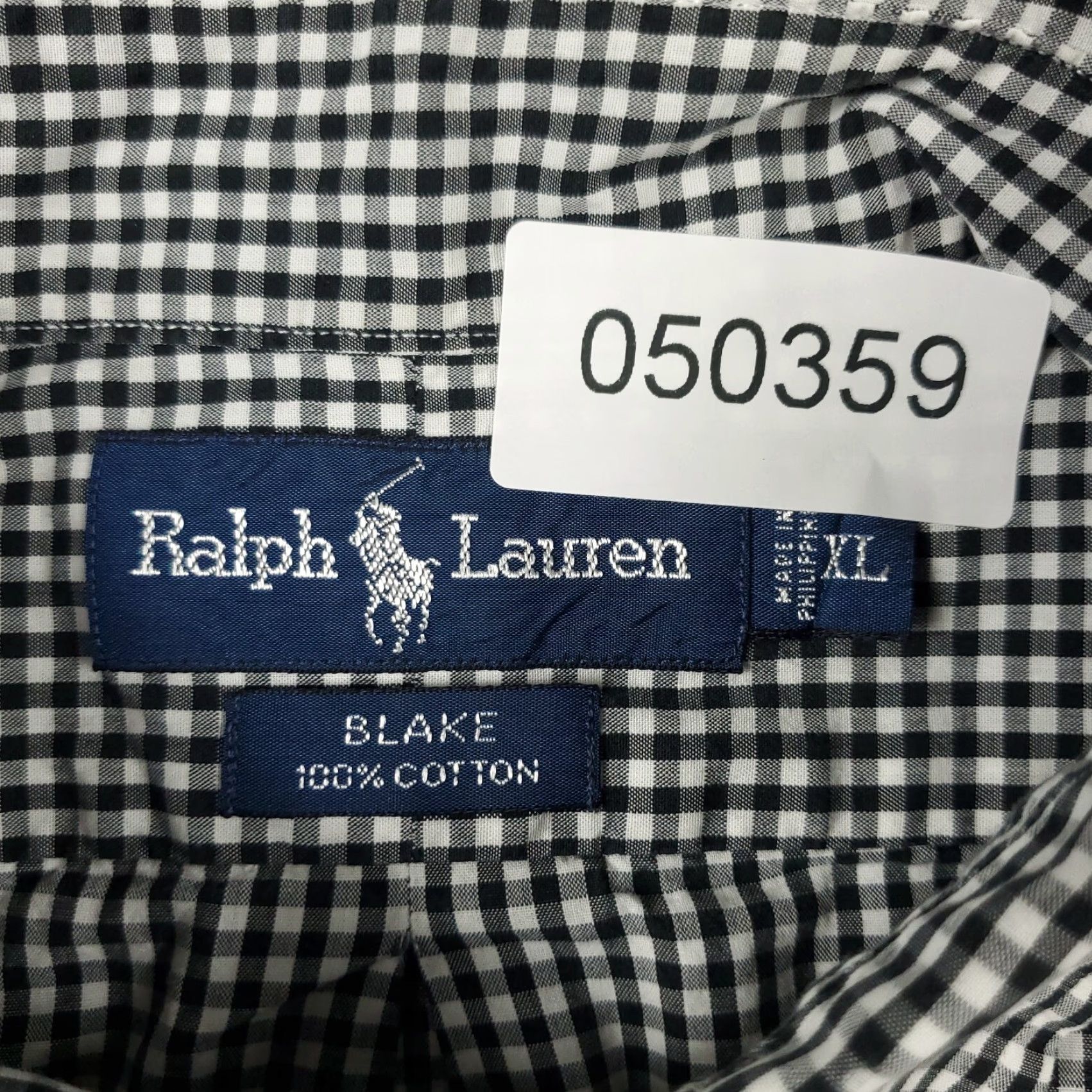 Ralph Lauren Ralph Lauren Button-Up Shirt Mens XL Black/Gray Check Long Sleeve Classic Size US XL / EU 56 / 4 - 7 Thumbnail