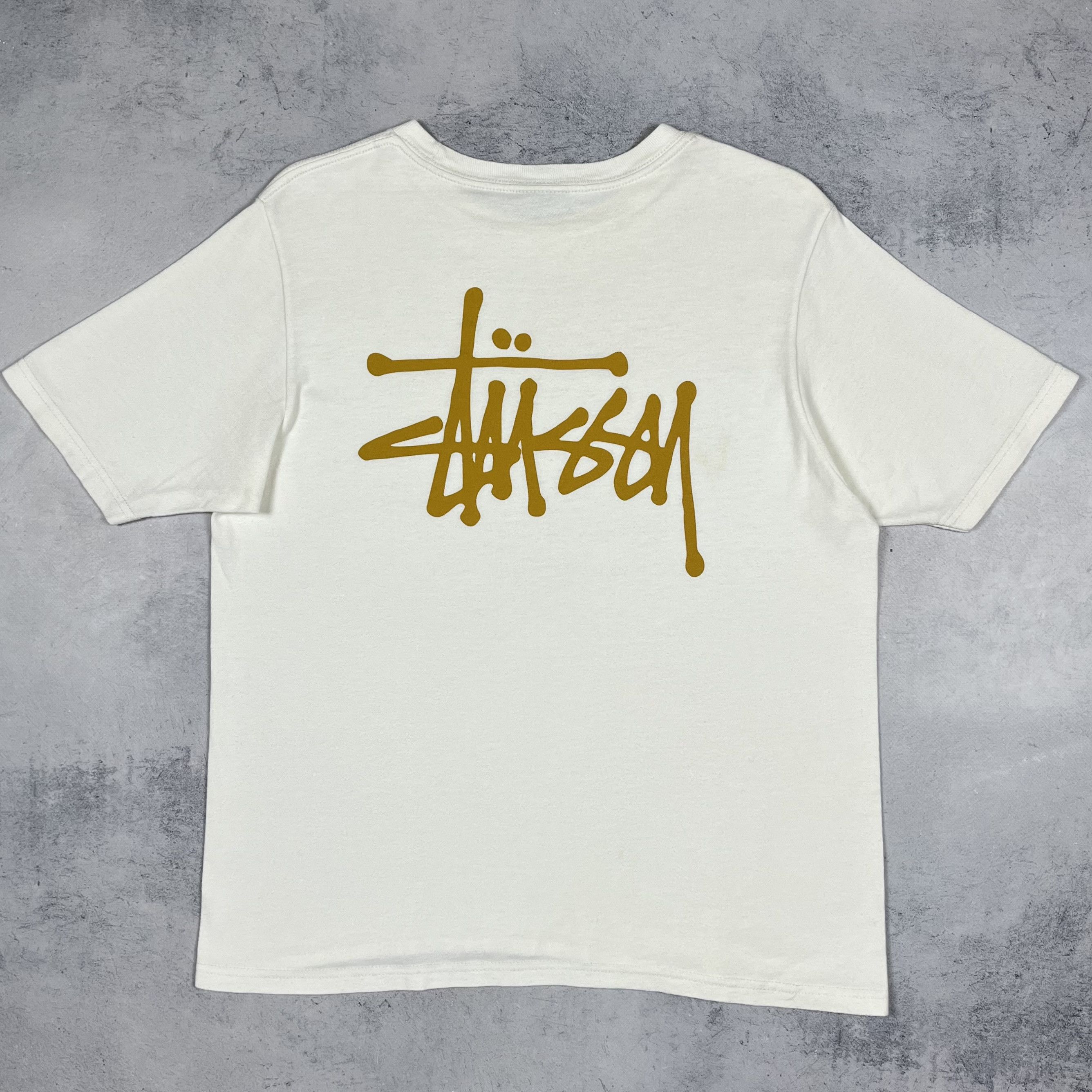 Stussy Vintage Stussy Graffiti Gold Y2K Big Logo T Shirt 00’s Size US S / EU 44-46 / 1 - 2 Thumbnail