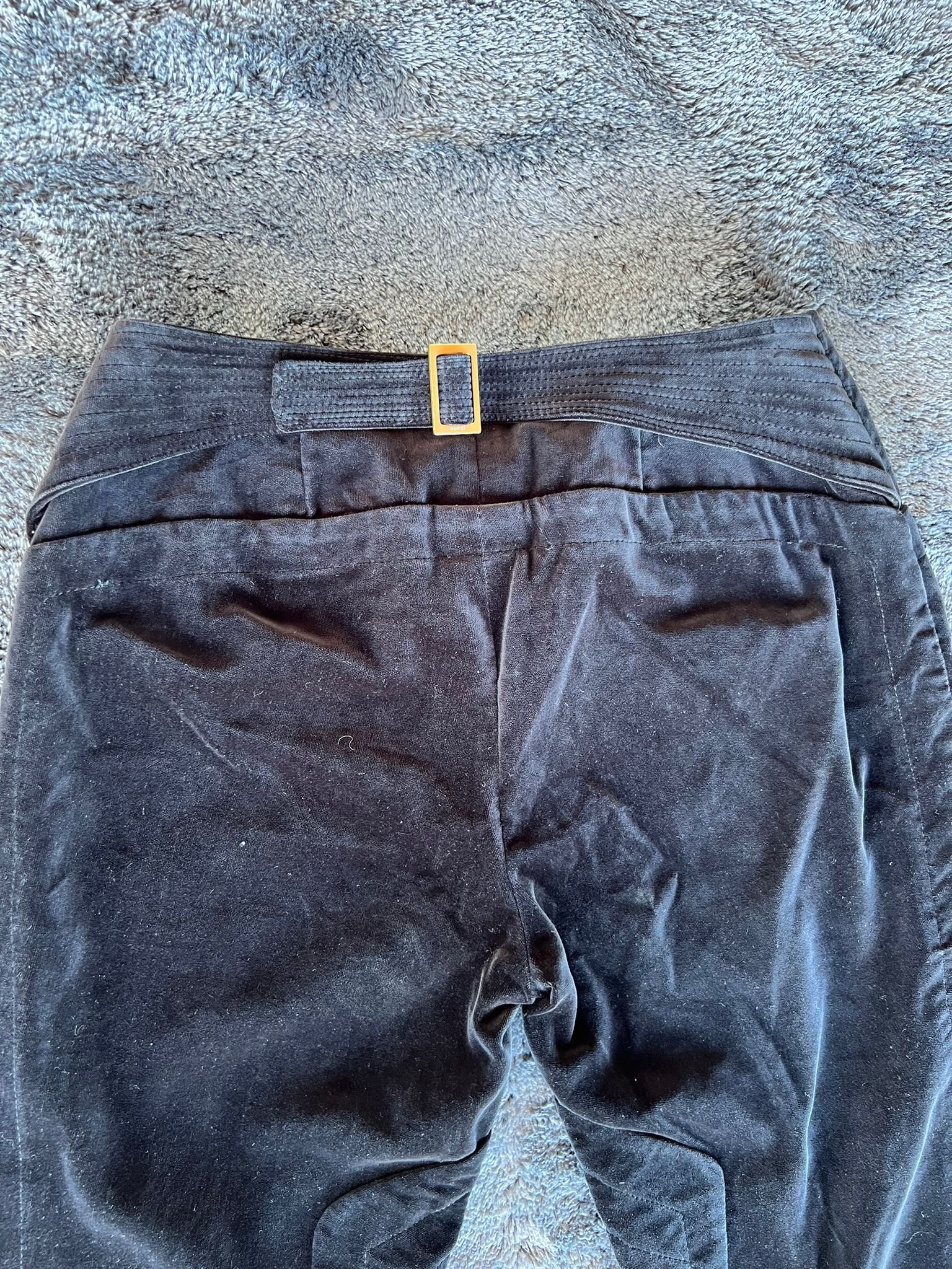 Gucci × Tom Ford FW03 Black Velvet Pants Size 27" / US 4 / IT 40 - 3 Thumbnail