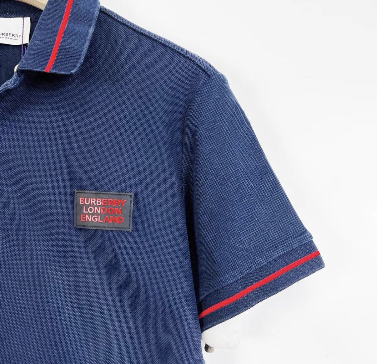 Burberry Burberry Navy Blue Logo Patch Short Sleeve Polo Shirt K12 Size US S / EU 44-46 / 1 - 4 Thumbnail