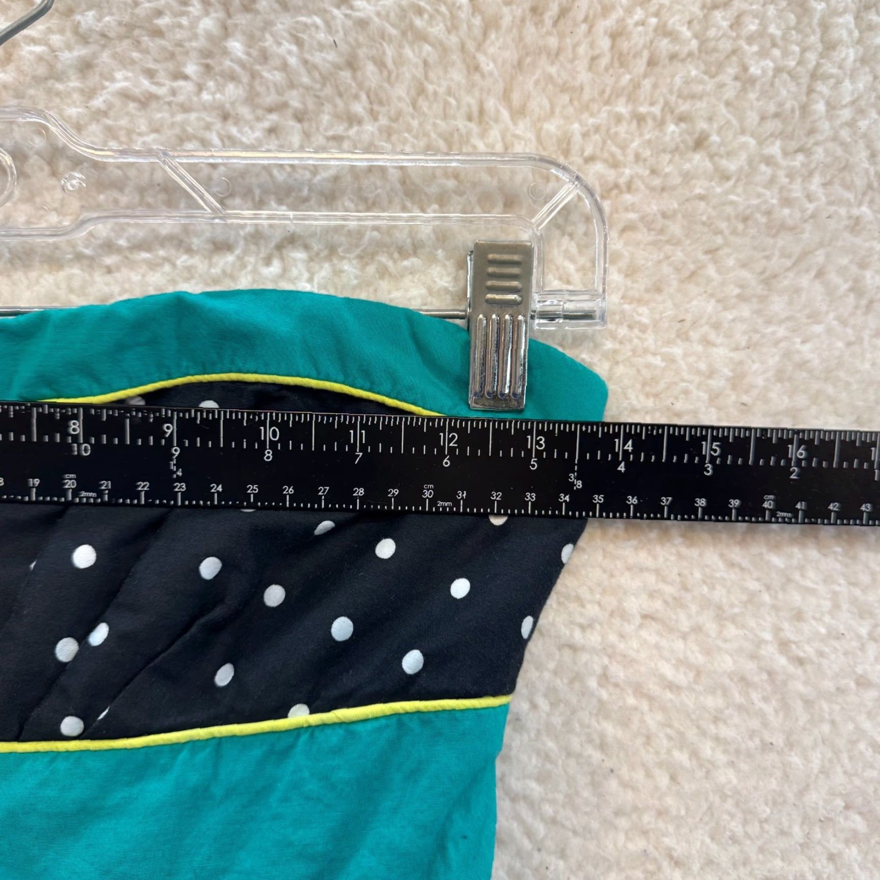 Vintage VINTAGE Y2K Strapless Mini Dress XS Turquoise Blue Polka Dot Tulle A-Line Teeze Me Dress Women Girls Size XS / US 0-2 / IT 36-38 - 7 Thumbnail