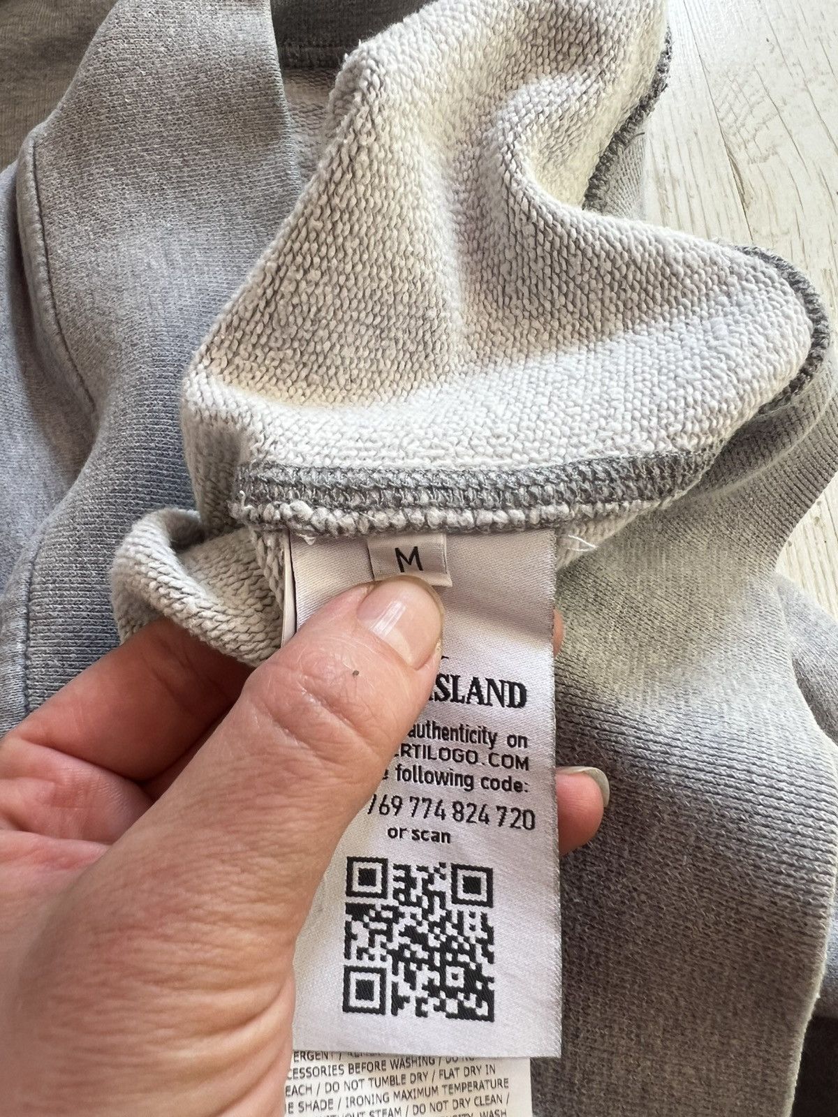 Stone Island Stone Island Grey Hoodie Size M Compass Patch Size US M / EU 48-50 / 2 - 10 Thumbnail