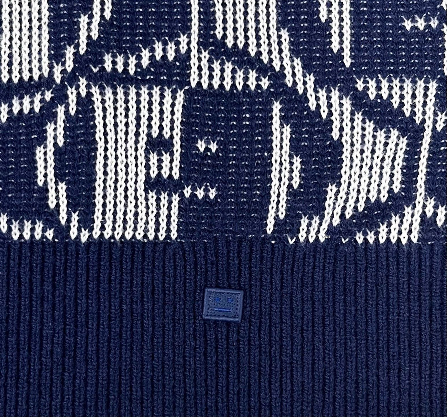 Acne Studios Acne Studios Smiley Face Intarsia Knit Sweater Size US L / EU 52-54 / 3 - 4 Thumbnail