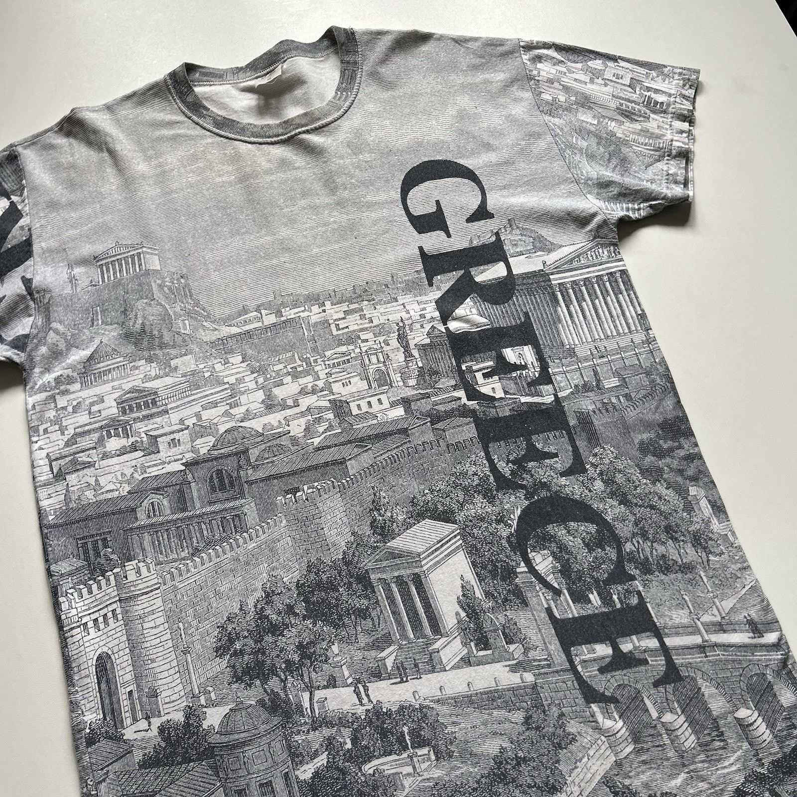 Vintage Vintage Greece All Over Print T Shirt XL AOP Parthenon Art Size US XL / EU 56 / 4 - 2 Thumbnail