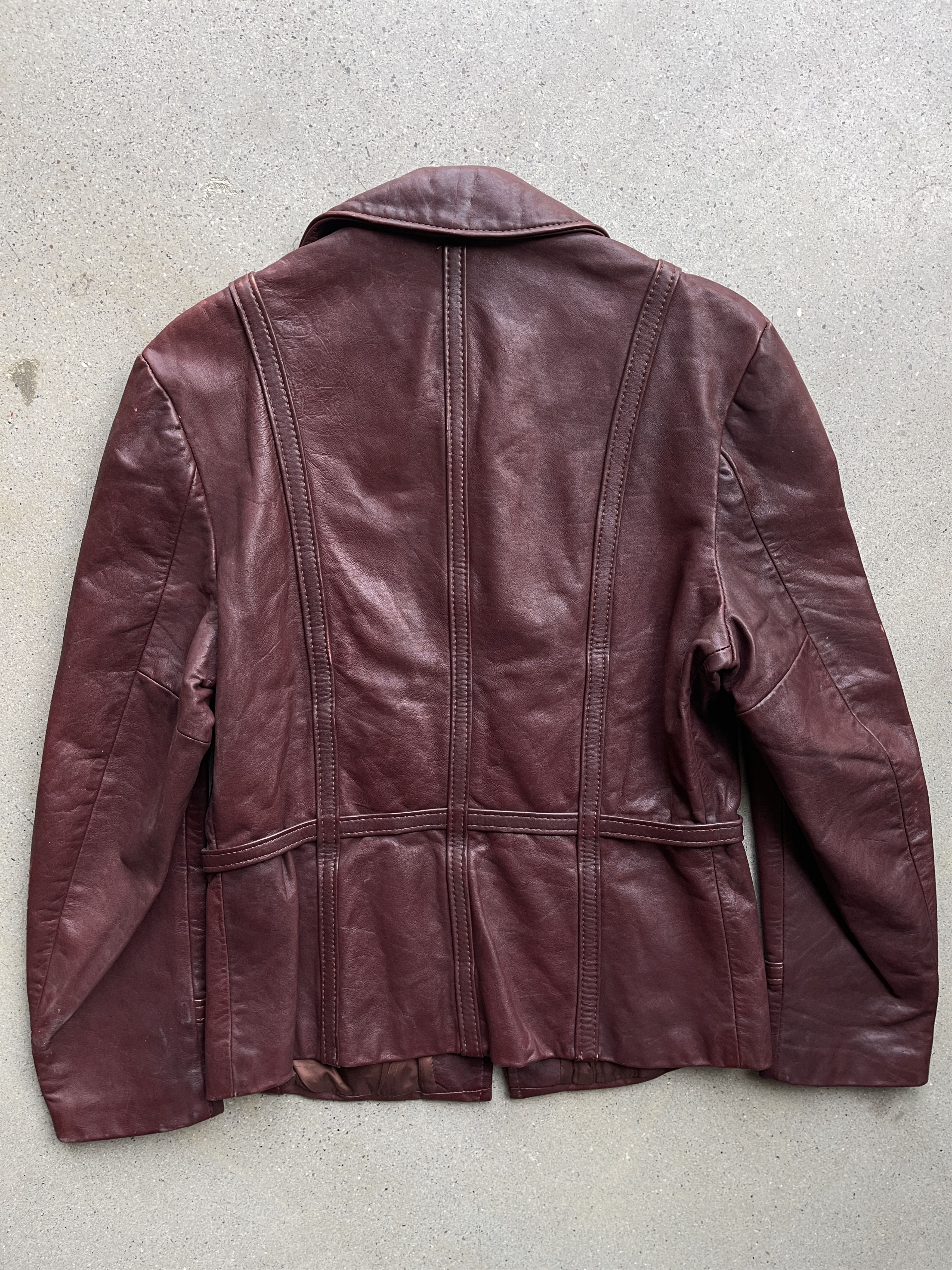Vintage 1970'S ROME LEATHER JACKET Size S / US 4 / IT 40 - 5 Thumbnail