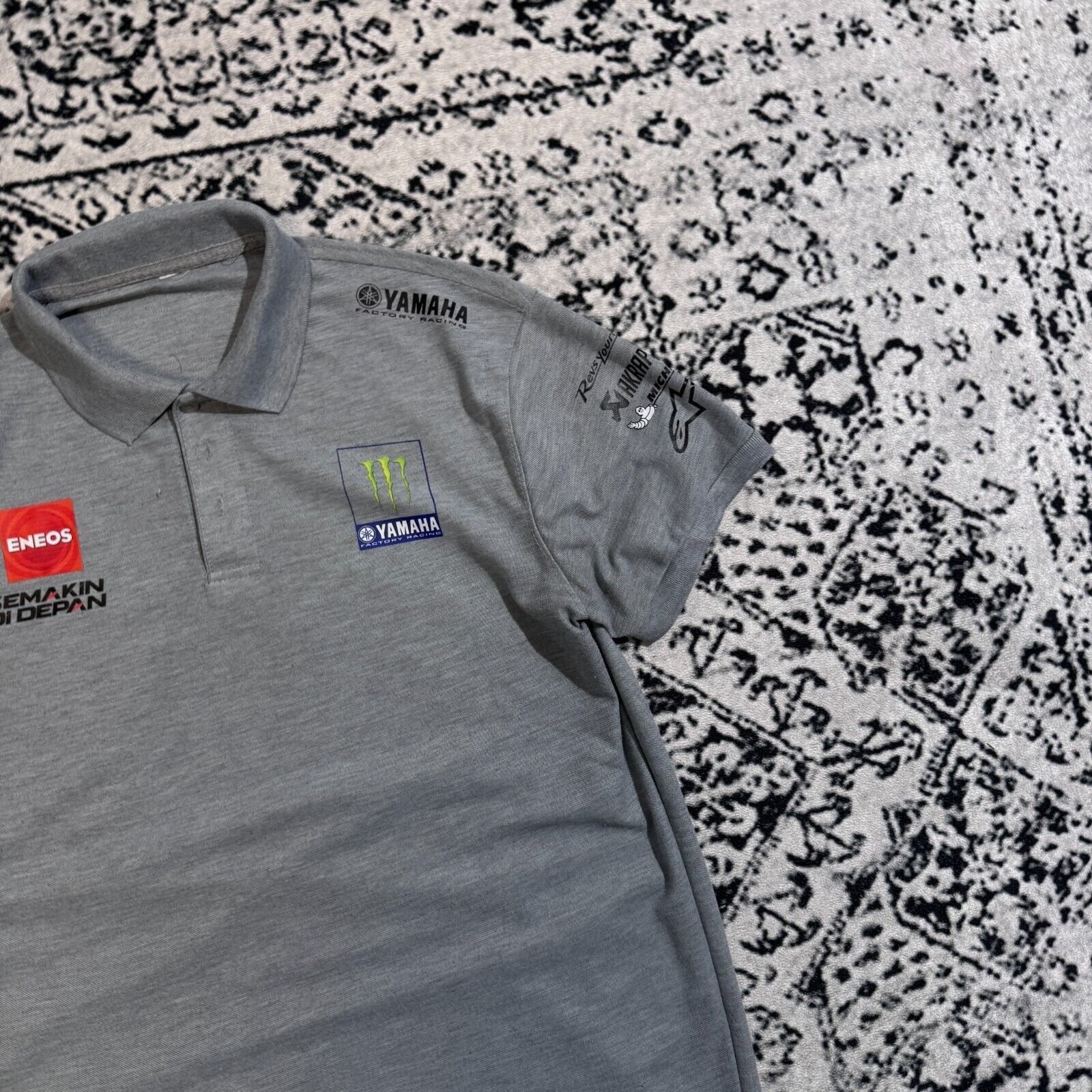 Vintage × Yamaha Vintage Gray Cotton Polo Shirt Size L Yamaha Oakley Sport Size US L / EU 52-54 / 3 - 4 Thumbnail