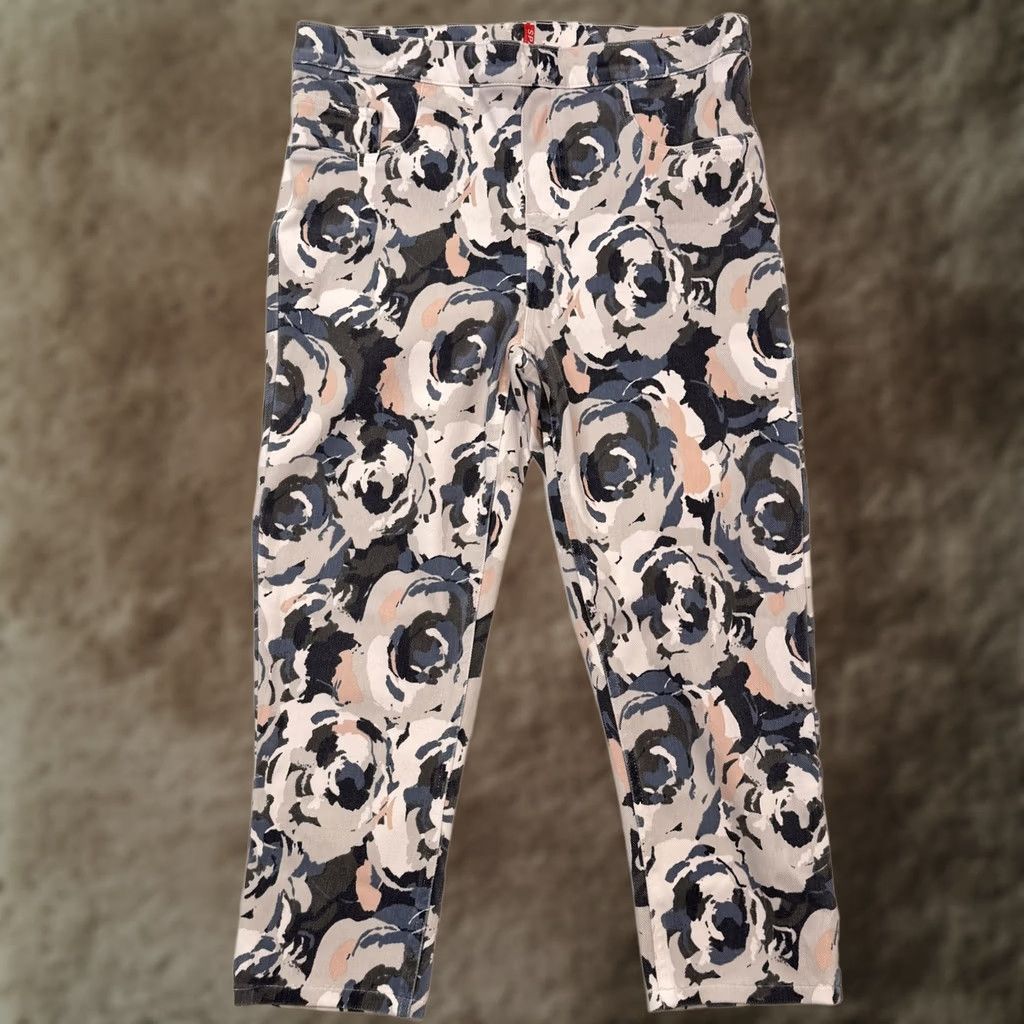 Spanx Spanx Pants Womens L Multicolor Floral Pull On Jegging Shaping Stretch Cropped Size 36" / US 14 / IT 50 - 1 Thumbnail