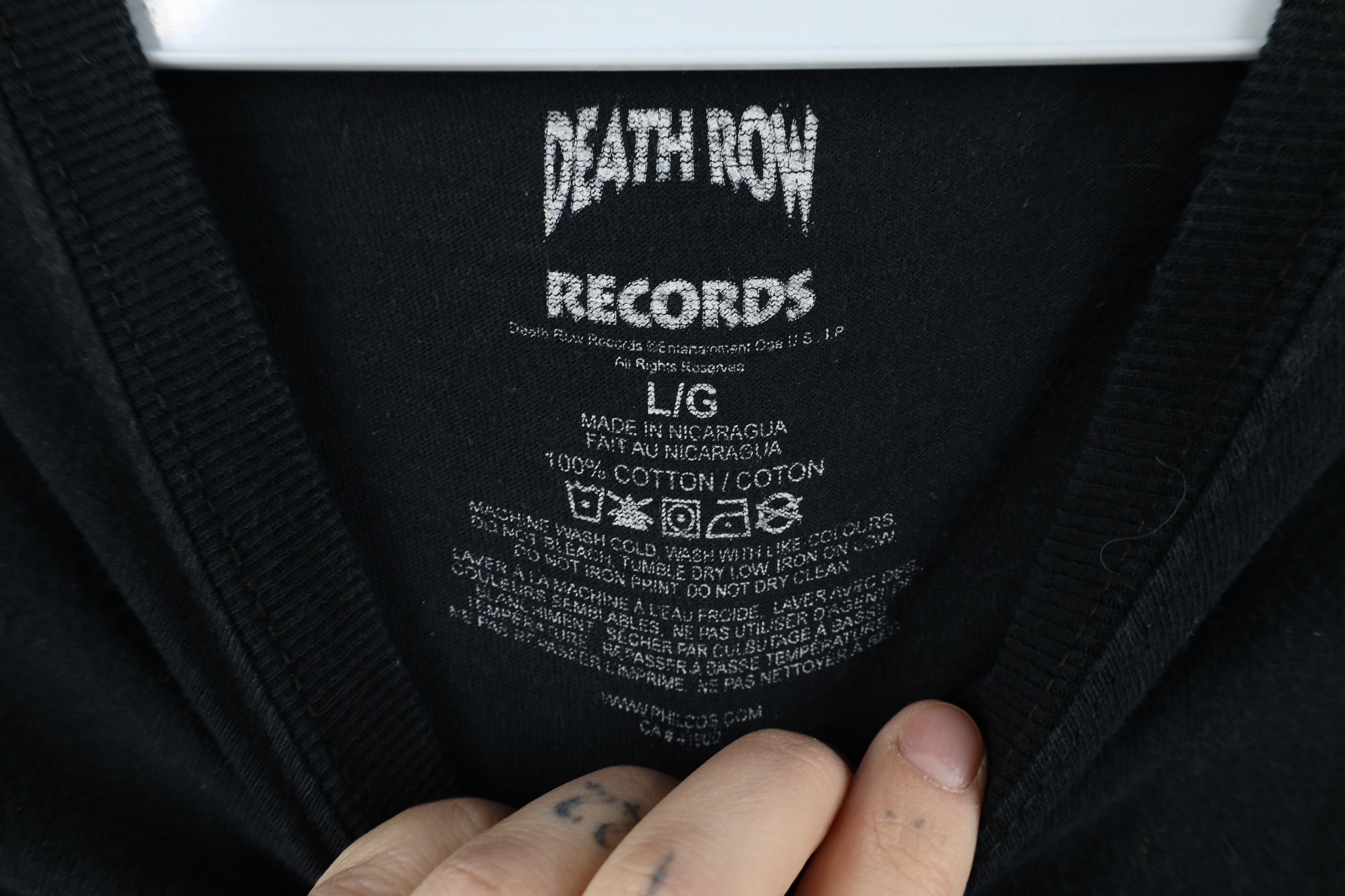 Vintage Retro Y2K Spell Out 213 LBC Death Row Records Rap T-Shirt Size US L / EU 52-54 / 3 - 9 Thumbnail