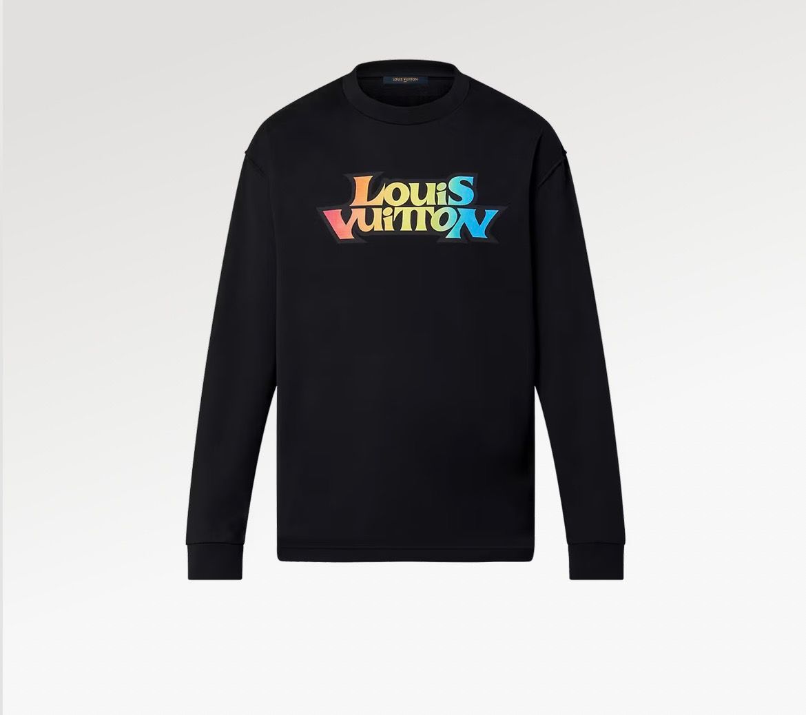 Louis Vuitton LV Fade Printed Long-sleeved T-Shirt BLACK. Size Xs
