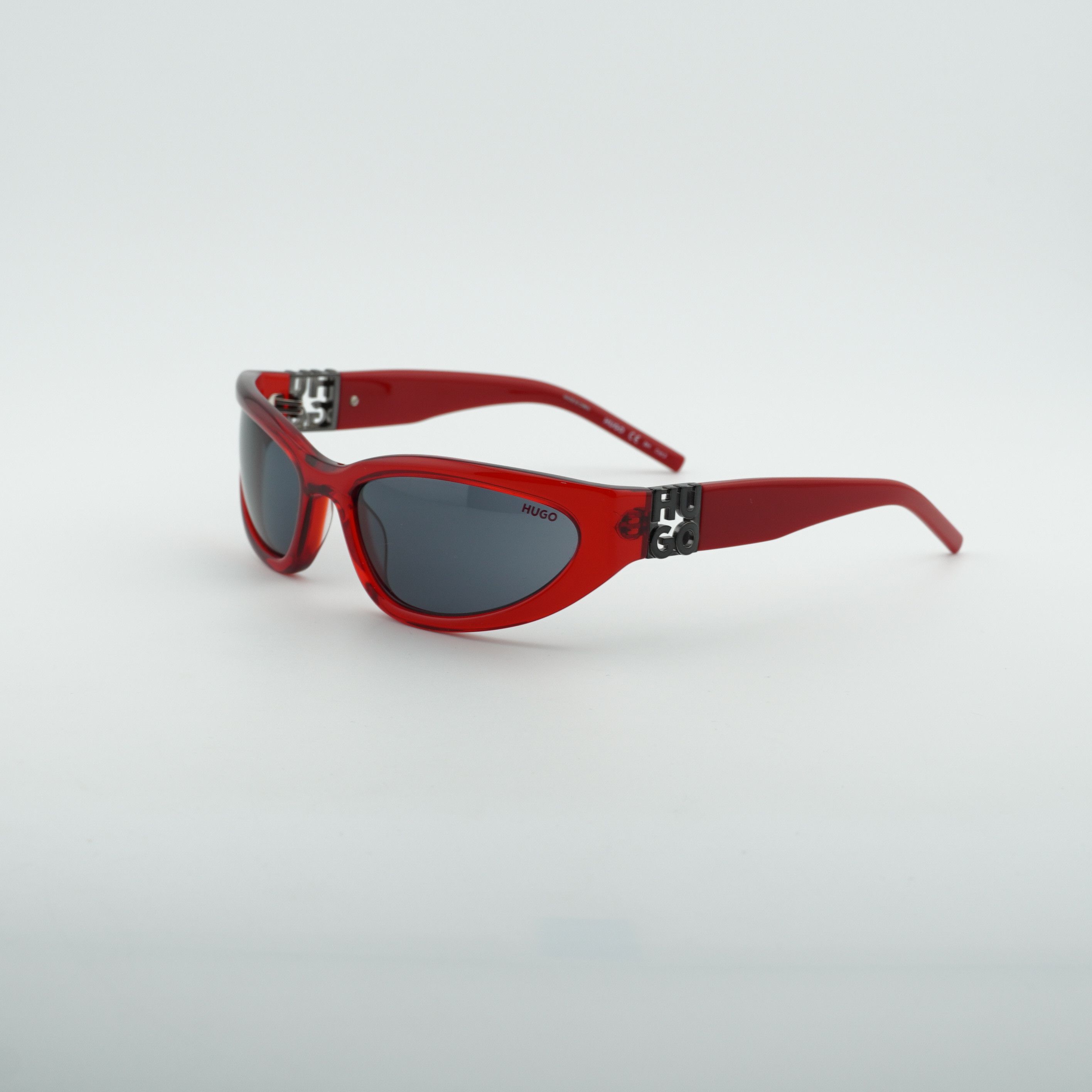 Hugo HUGO HG 1255/S 0C9A IR Sunglasses Red Oval Frame Size ONE SIZE - 1 Thumbnail