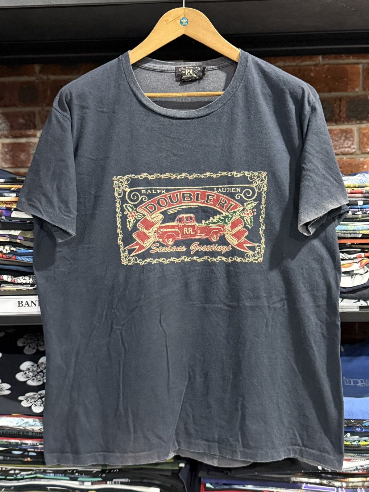 Polo Ralph Lauren × RRL Ralph Lauren × Vintage Thrashed Vintage Double RL Ralph Lauren Sun Faded RRL Tee Size US XXL / EU 58 / 5 - 1 Thumbnail