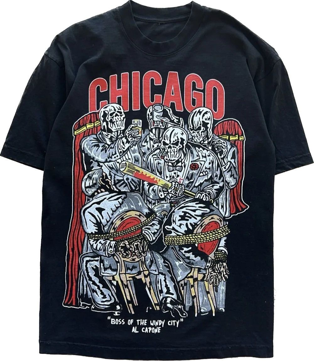 image of Warren Lotas Boss Of The Windy City Black Tee, Men's (Size Medium)