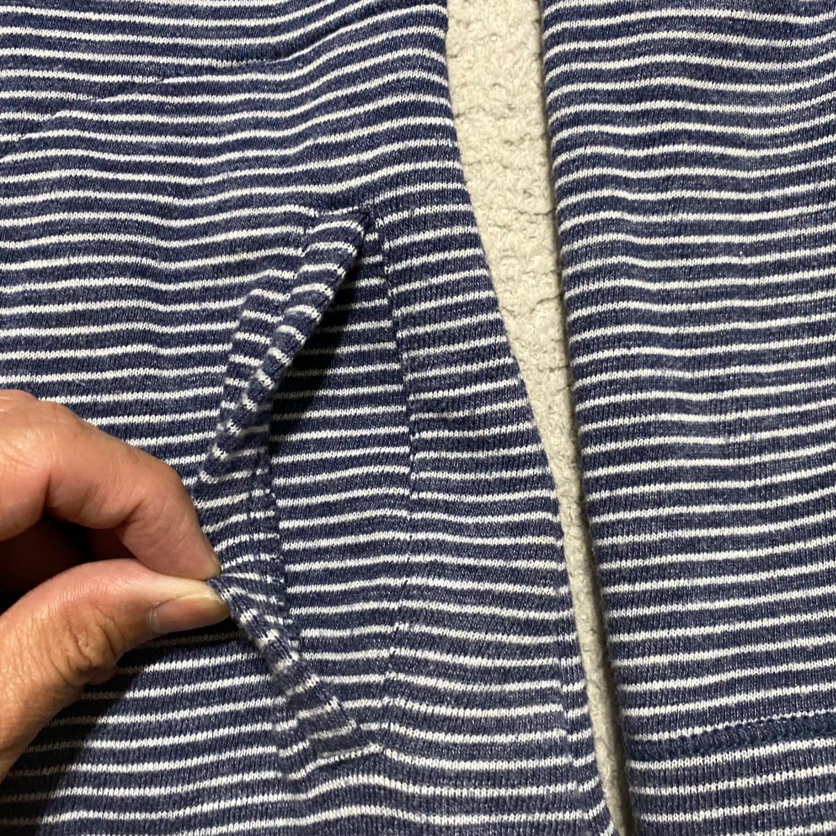 Ralph Lauren Ralph Lauren Womens XS Hoodie Hooded Blue Striped Pockets Pullover Size XS / US 0-2 / IT 36-38 - 7 Thumbnail