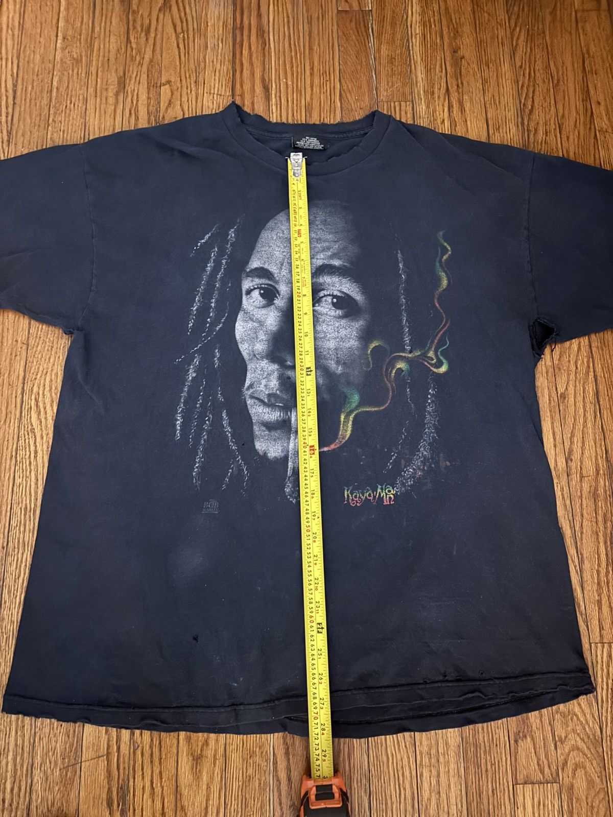 Vintage Vintage Bob Marley smoking weed t shirt Size US XXL / EU 58 / 5 - 7 Thumbnail