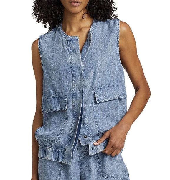 Splendid Splendid Chase Indigo Denim Vest Tank ( XS ) Size XS / US 0-2 / IT 36-38 - 2 Thumbnail