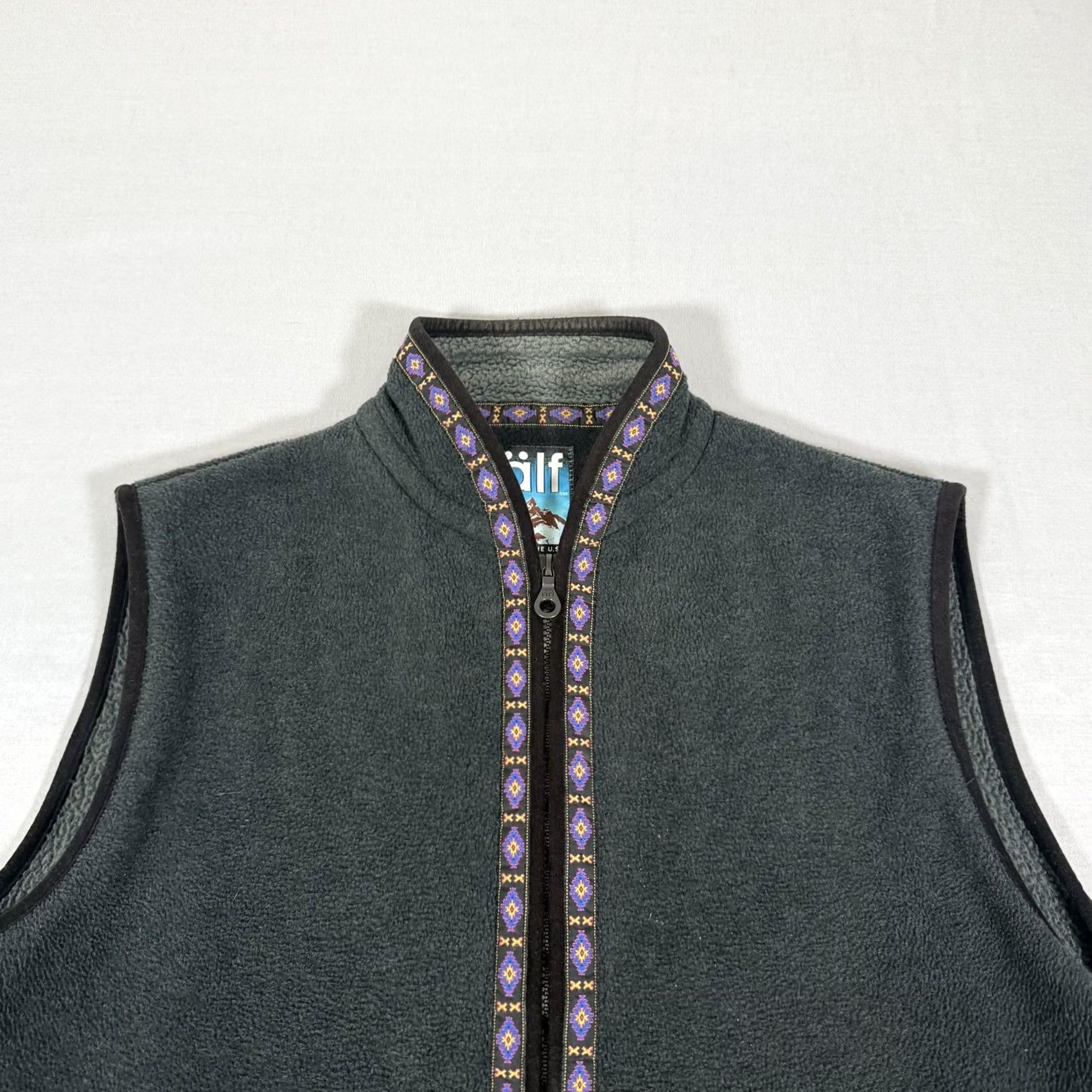 Vintage Kuhl Mens Vest Gray Fleece Zip Front Outdoor 90s Älf Stand Collar Pockets Short Length Size US L / EU 52-54 / 3 - 2 Thumbnail
