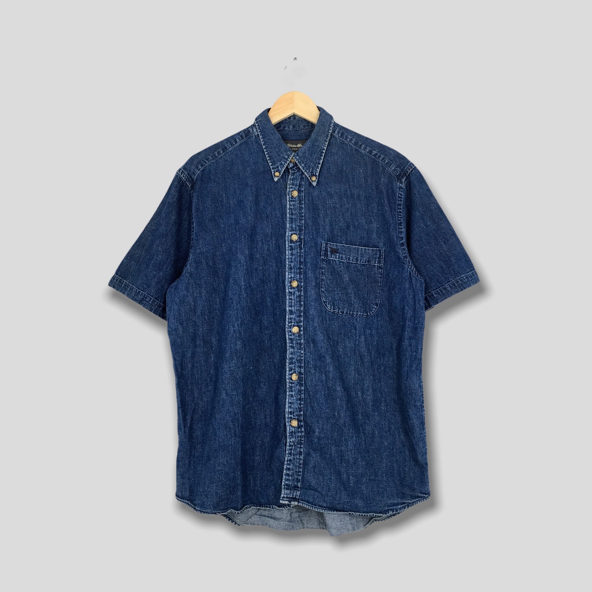 Eddie Bauer × Vintage Vintage Eddie Bauer Denim Shirt Medium Size US M / EU 48-50 / 2 - 1 Thumbnail