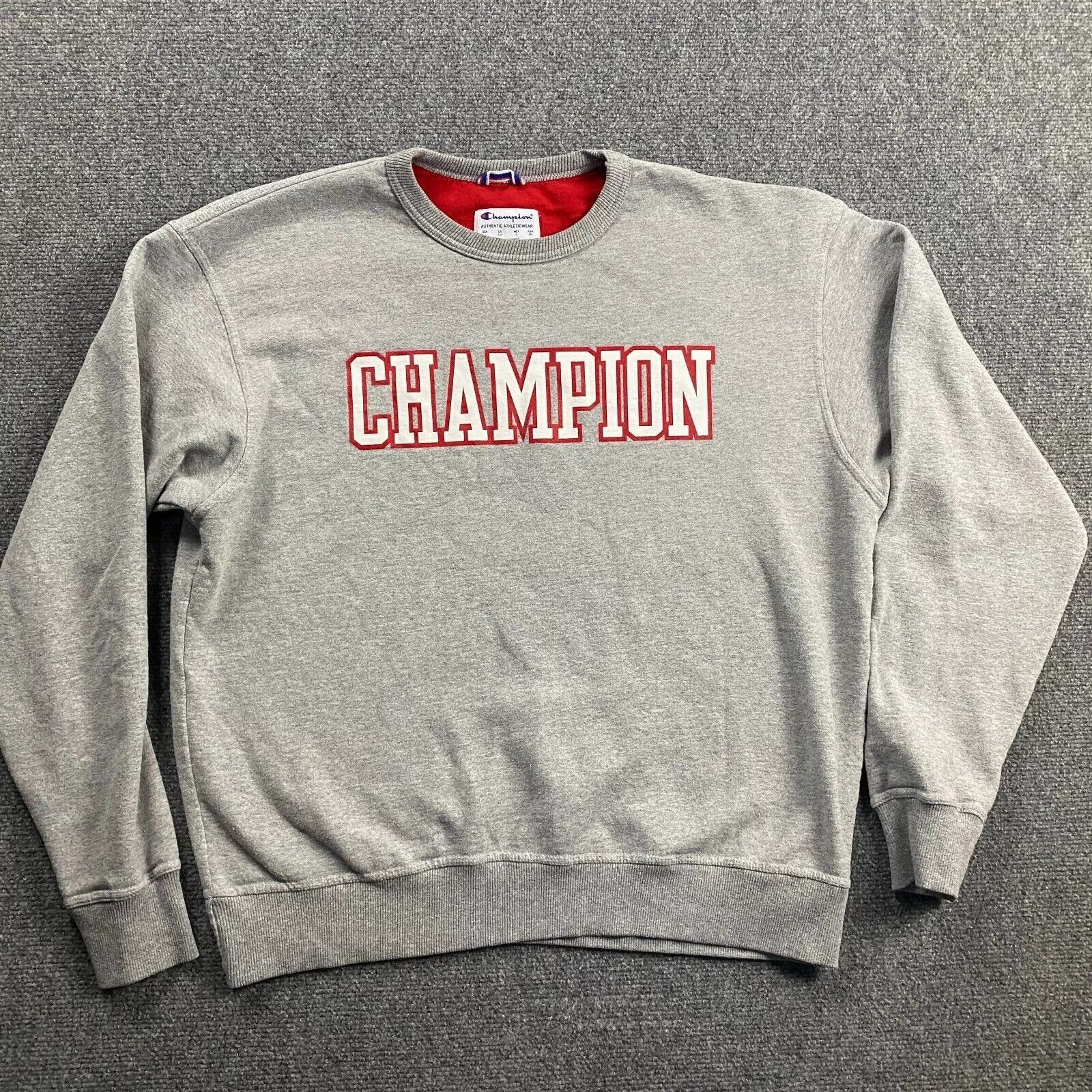 Champion Champion Sweatshirt Men's Crew Neck Pullover Cotton Blend L Size US L / EU 52-54 / 3 - 1 Thumbnail