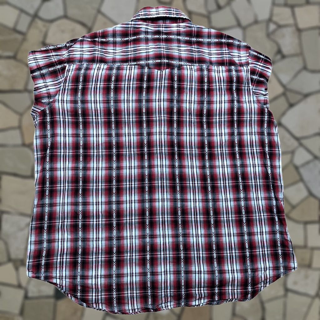 Vintage Cotton & Rye Shirt Mens XL Cream Pearl Snap Button Western Cowboy Rodeo Plaid Size US XL / EU 56 / 4 - 1 Thumbnail