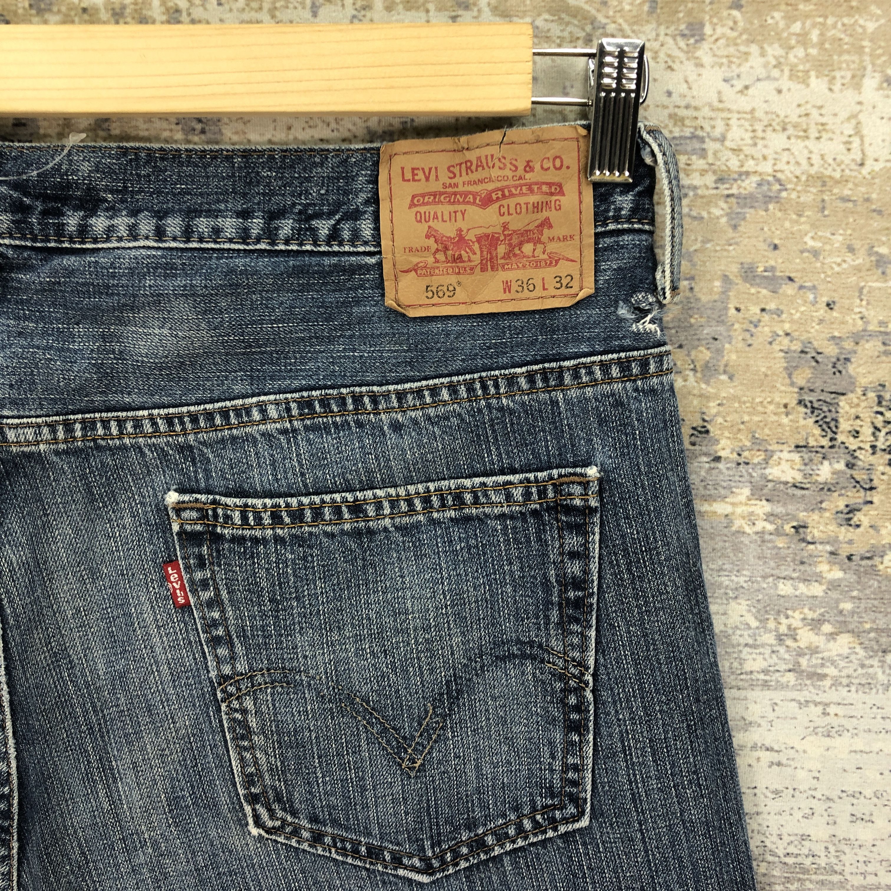 Levi's × Vintage Vintage Levis 569 Baggy Faded Jeans Levi's Light Wash Denim Size US 38 / EU 54 - 5 Thumbnail