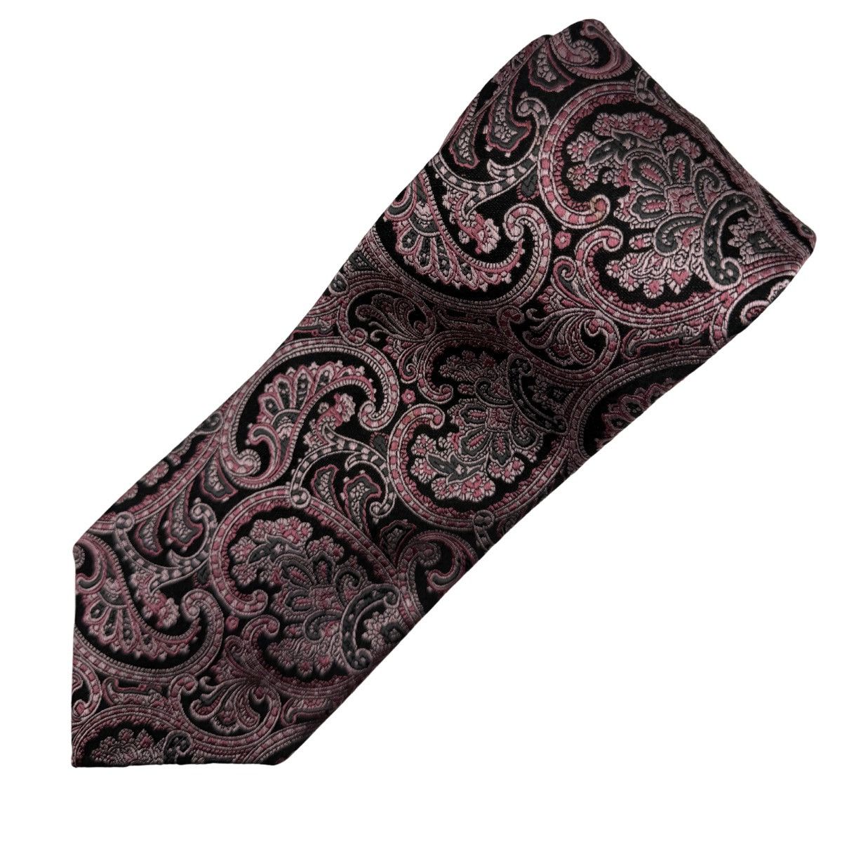 Robert Talbott Robert Talbott Silk Tie, Black & Pink, Made in USA, Like New Size ONE SIZE - 2 Thumbnail