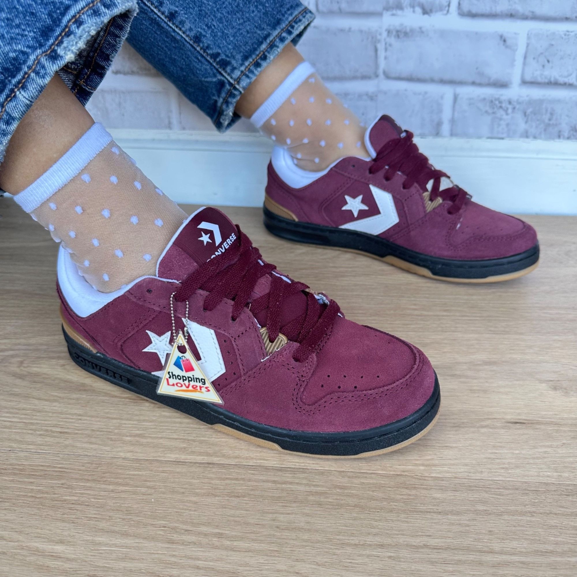 Converse ⭐Converse CL98 Suede Black Deep Bordeaux Gum Sz 10 Womens Sh Size US 10 / IT 40 - 9 Thumbnail
