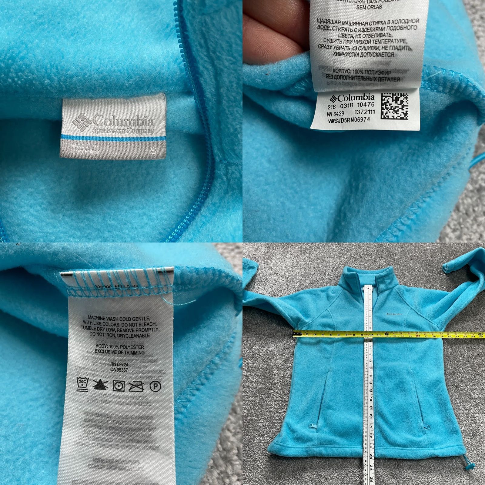 Vintage Columbia Jacket Women Small Blue Full Zip Pocket High Neck Fleece Outdoor Hiking Size S / US 4 / IT 40 - 8 Thumbnail