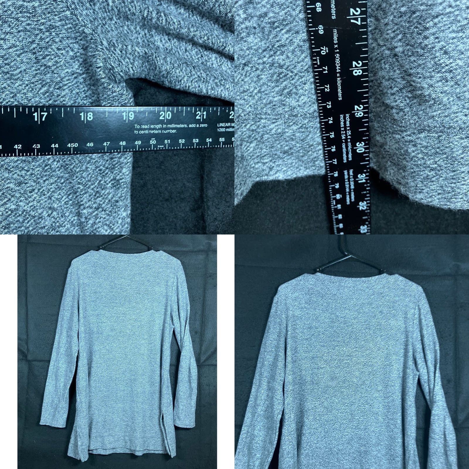 Vintage Chico's Zenergy Womens Sweater Gray White Long Sleeve Tunic Knit Stretch M Regular Size Tunic Sweater Women Casual Workwear Lounge 1 (M) Size M / US 6-8 / IT 42-44 - 8 Thumbnail