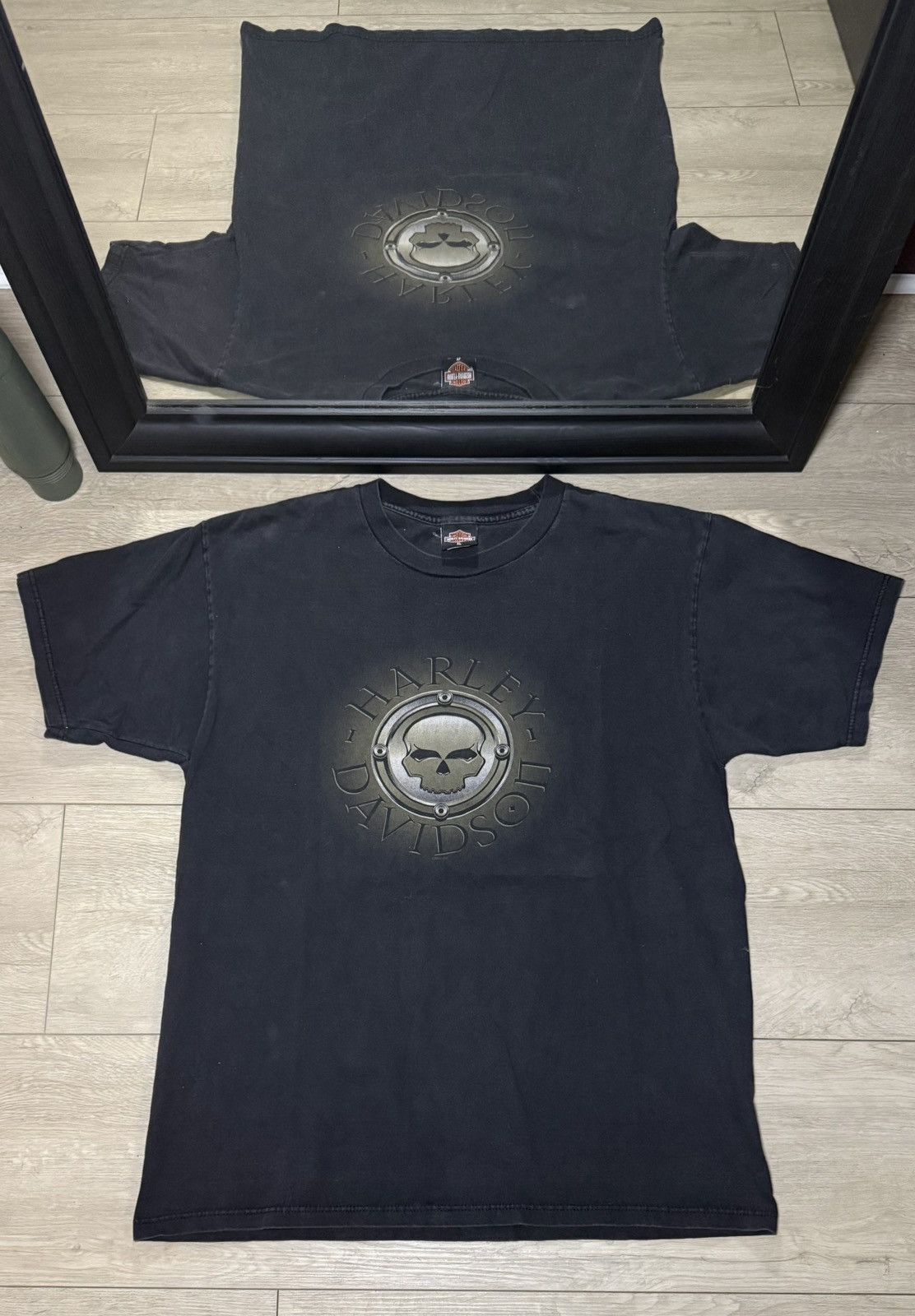 Harley Davidson Y2K 2000s Harley Davidson Skull / Skeleton Glowing Shirt Size US XL / EU 56 / 4 - 1 Thumbnail