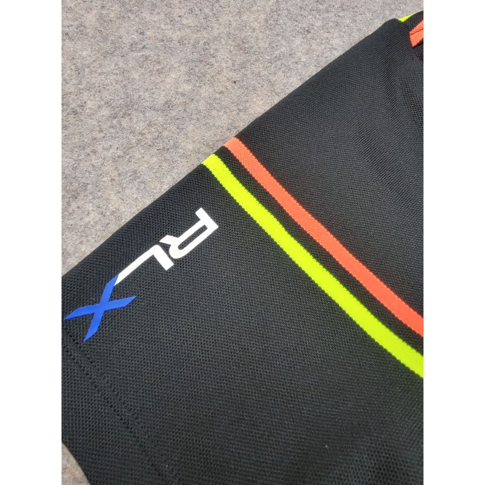 RLX Ralph Lauren RLX Ralph Lauren Golf Polo Shirt Mens Medium Black Neon Stripe Short Sleeve Polo Size US M / EU 48-50 / 2 - 4 Thumbnail