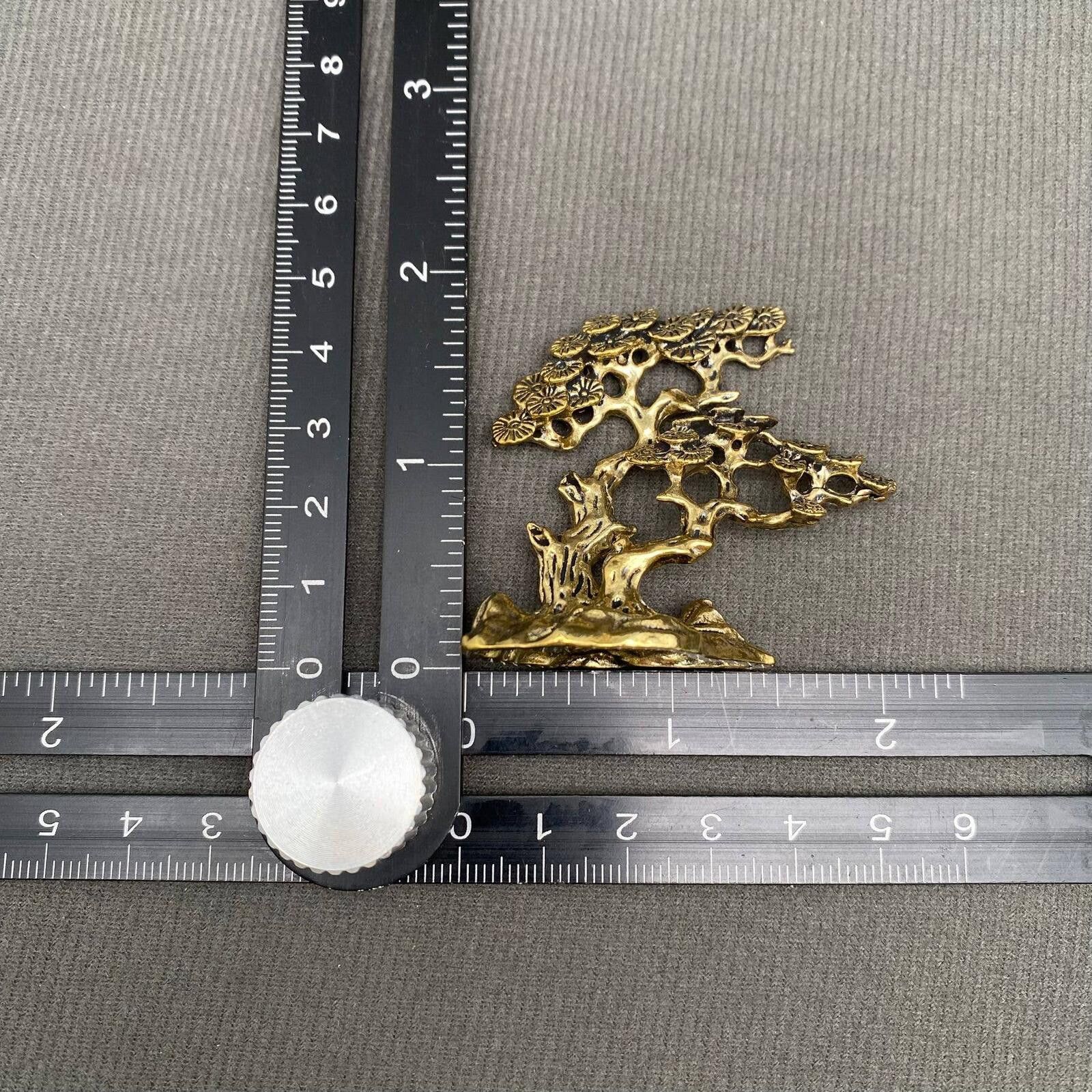 The Unbranded Brand Brass Bonsai Tree Figurine Sculpture Size ONE SIZE - 4 Thumbnail