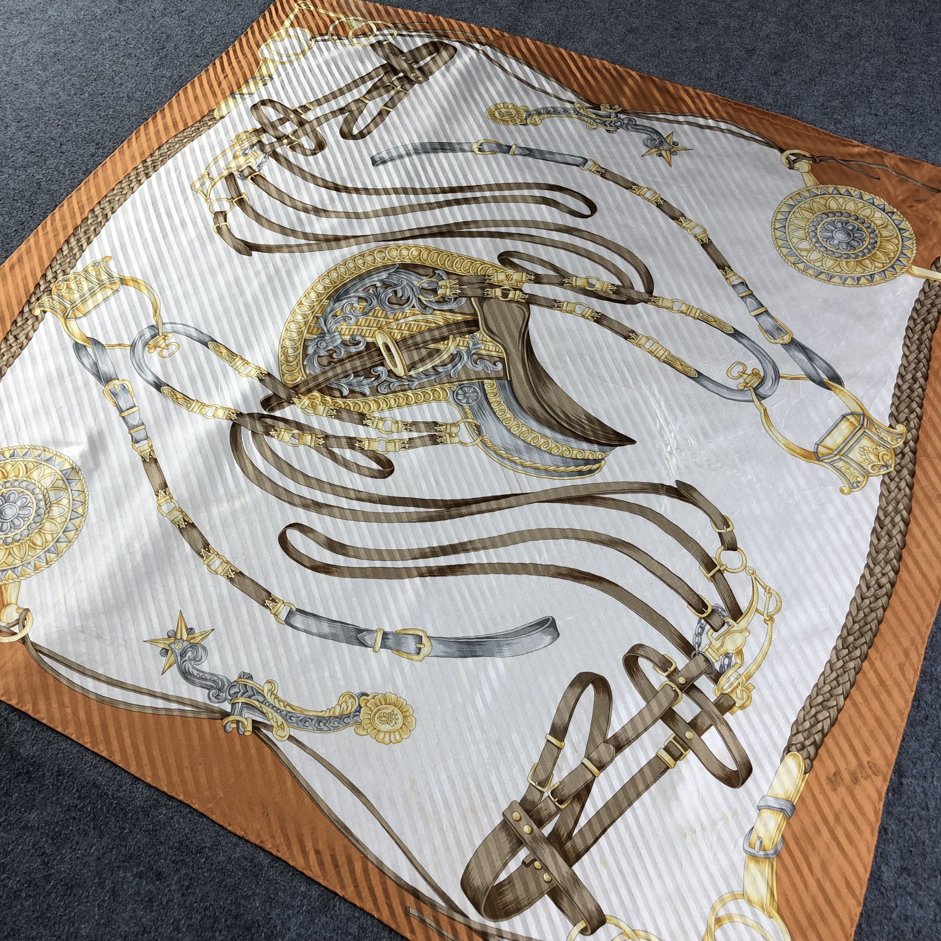 Vintage Top Kapi Luxury Design Silk Scarf M476 Size ONE SIZE - 2 Thumbnail