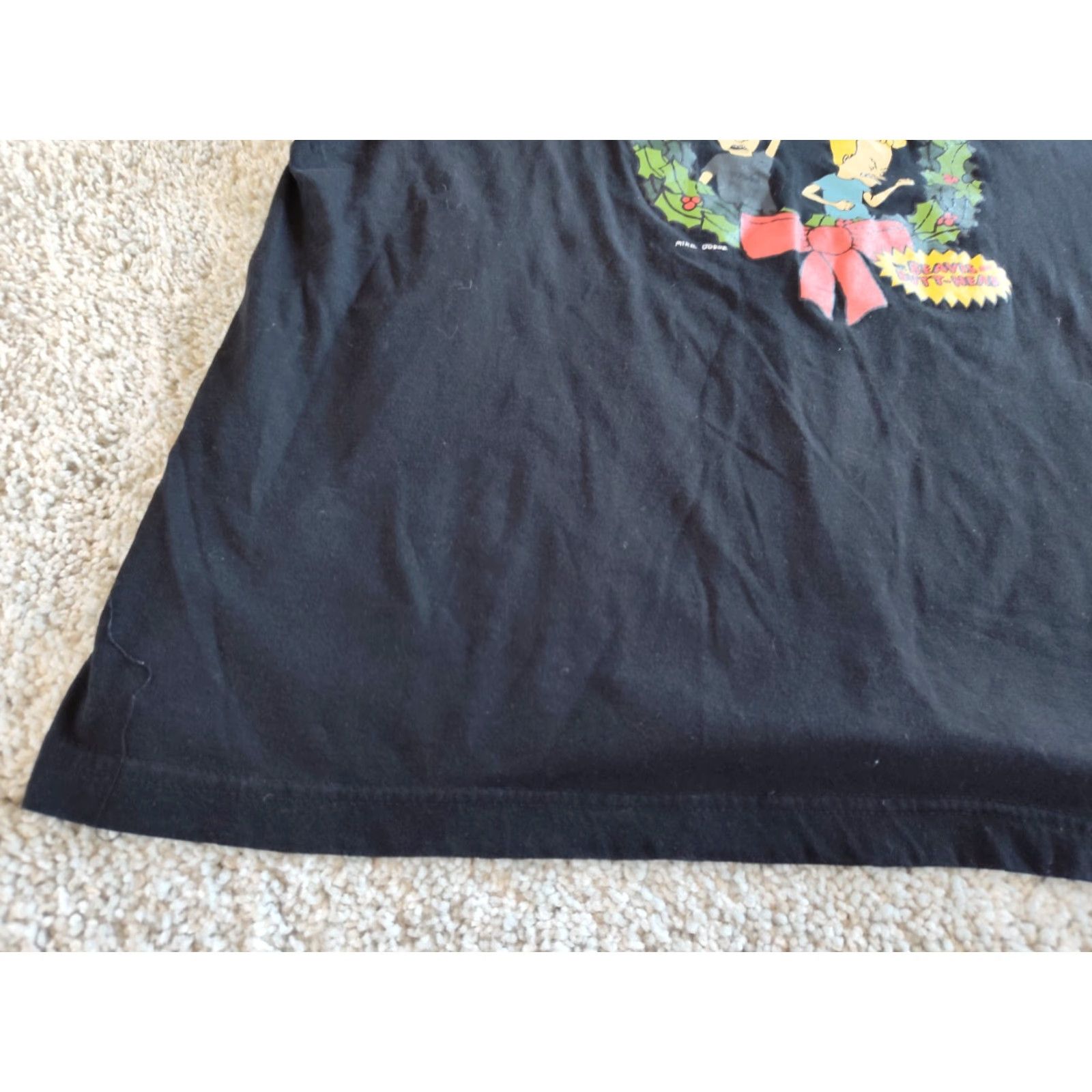 Vintage MTV Beavis & Butt-Head T-Shirt Black 2XL Short Sleeve Crew Neck Graphic Print Christmas Holiday Mens Size US XXL / EU 58 / 5 - 2 Thumbnail