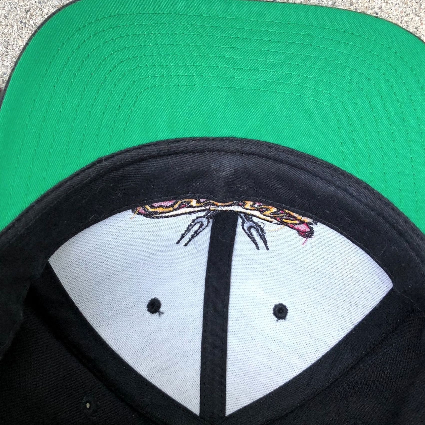 Vintage YUPOONG Hot Dog BBQ Snapback Hat Men's One Size Summer Cap Wool Blend Black Size ONE SIZE - 5 Thumbnail