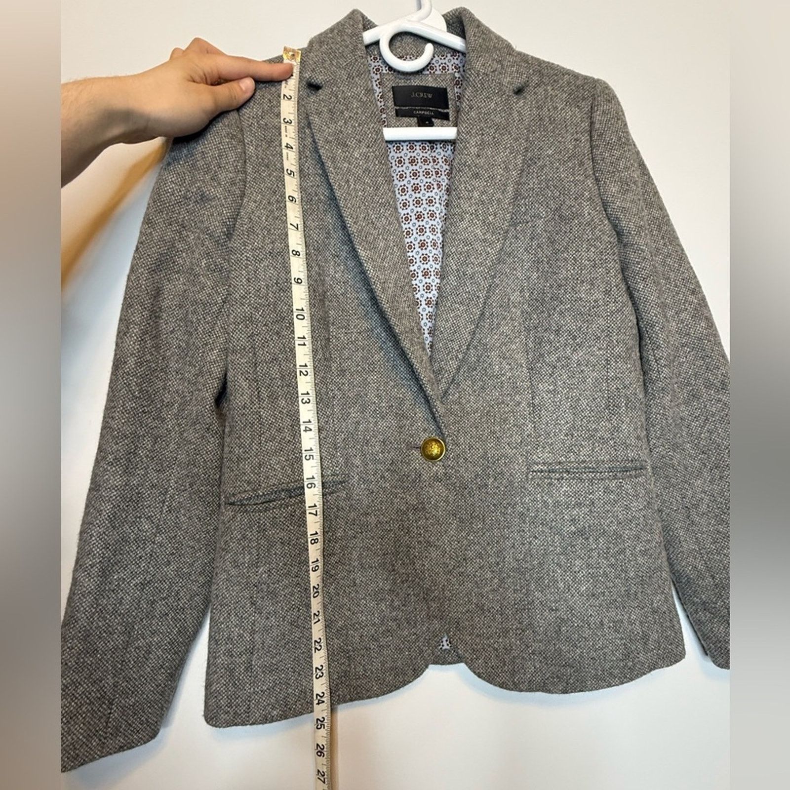 J.Crew RARE J.Crew Campbell Donegal Blazer Wool Grey Size S / US 4 / IT 40 - 10 Thumbnail