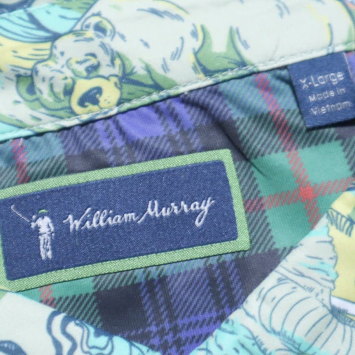 Vintage William Murray It's Like a Jungle Golf Stretch Polo Shirt Green Men's XL Size US XL / EU 56 / 4 - 5 Thumbnail