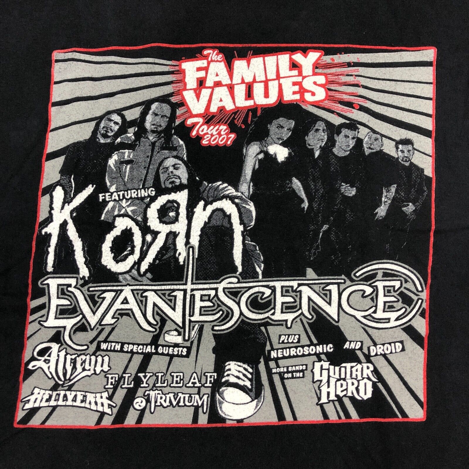 Vintage 2007 Family Values Tour T Shirt Size Large Korn Evanescence Size US L / EU 52-54 / 3 - 2 Thumbnail